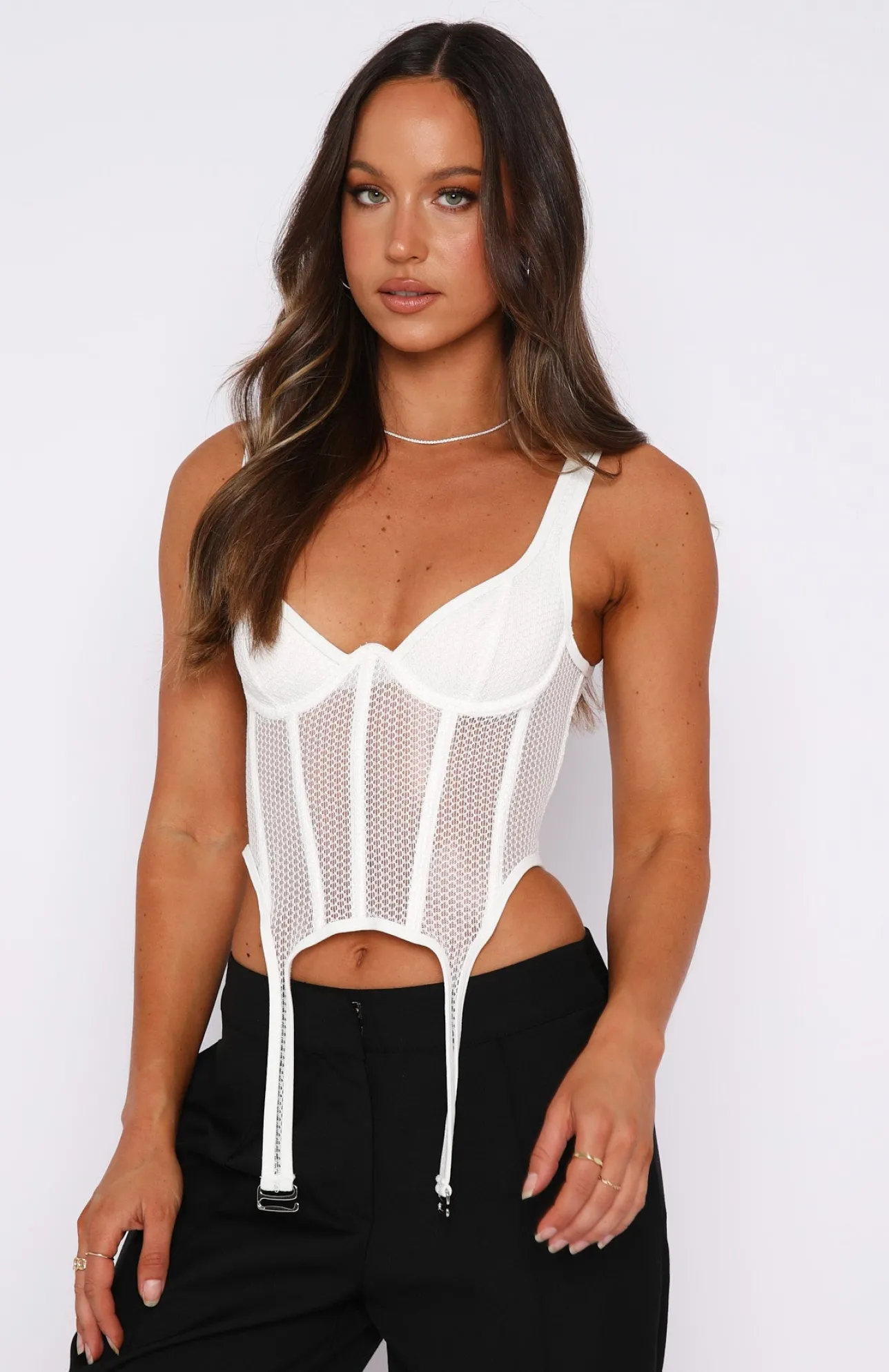 White Fox Boutique Enlighten Me Bustier white Cheap
