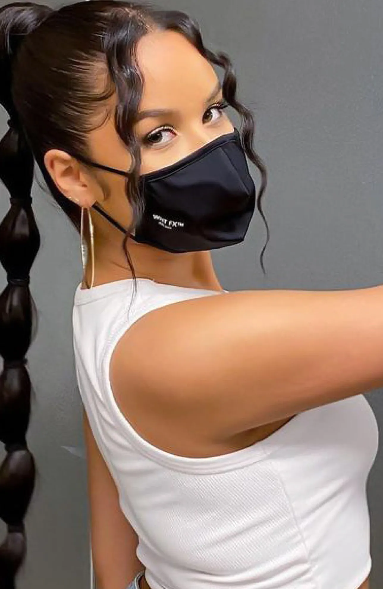 White Fox Boutique Face Mask black Cheap