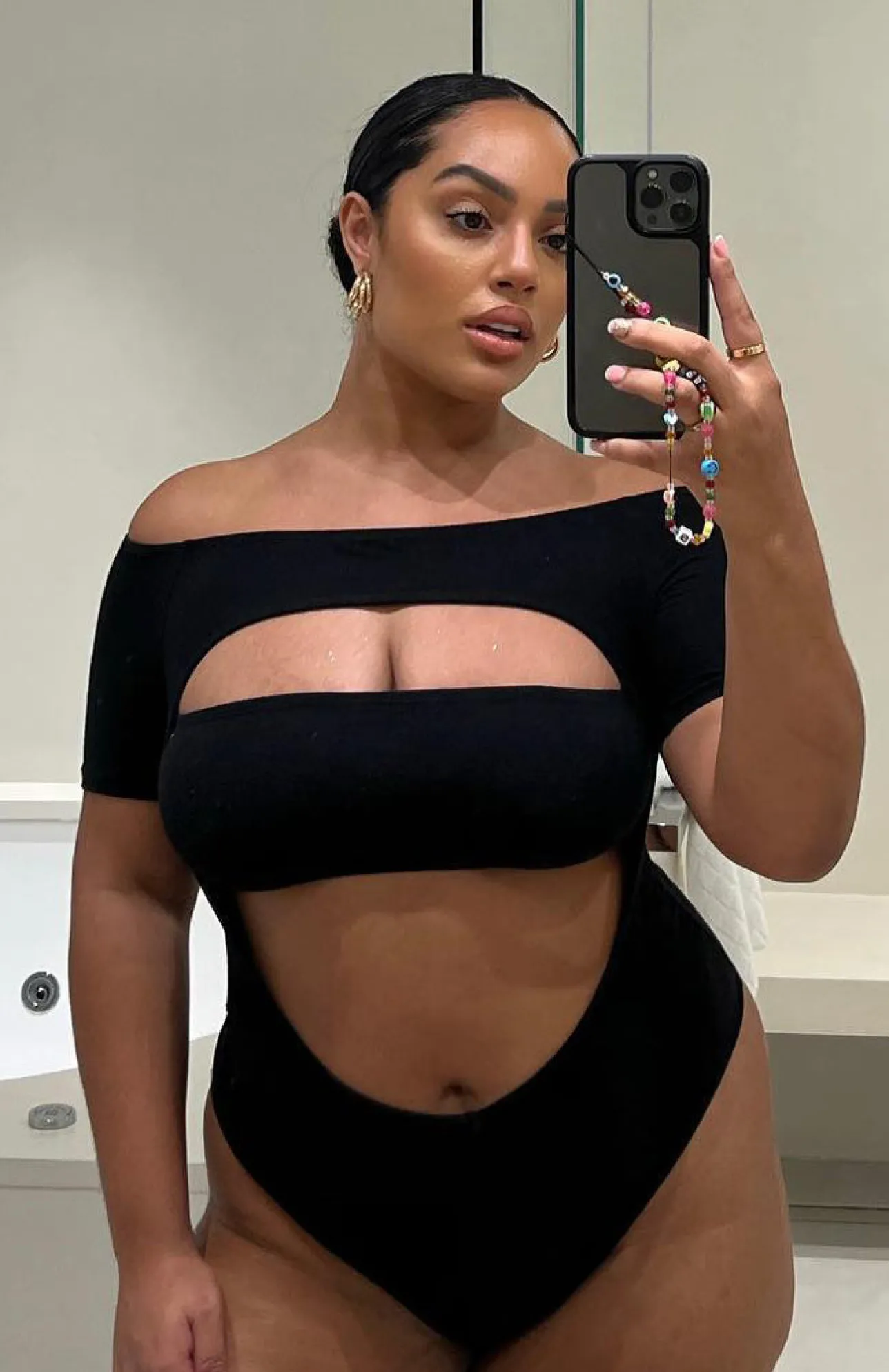 White Fox Boutique Fashion Club Bodysuit black Fashion