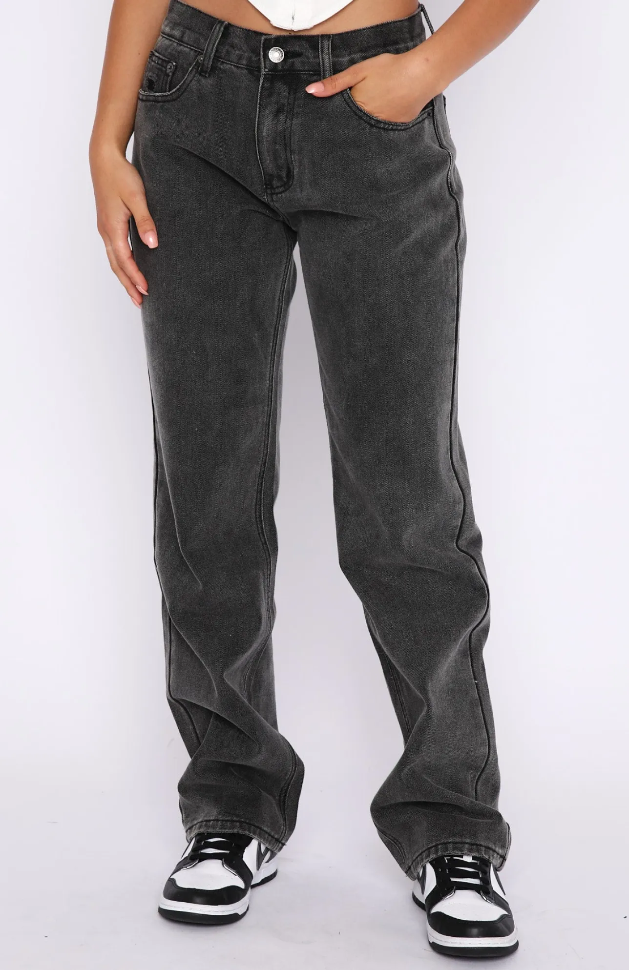 White Fox Boutique Fashion Society Jeans Acid black Best Sale