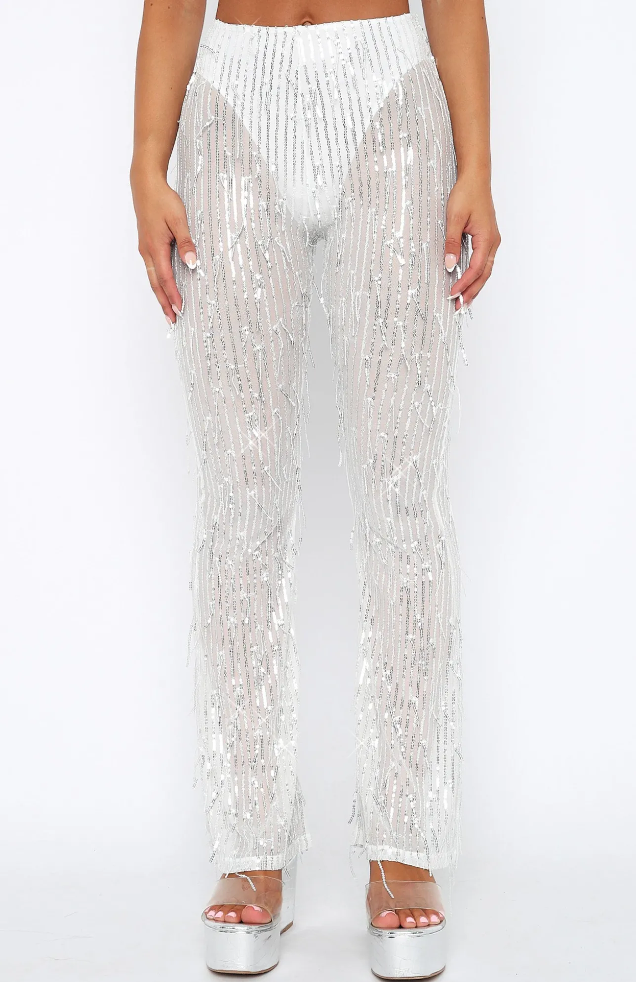 White Fox Boutique Feel The Light Pants white Shop