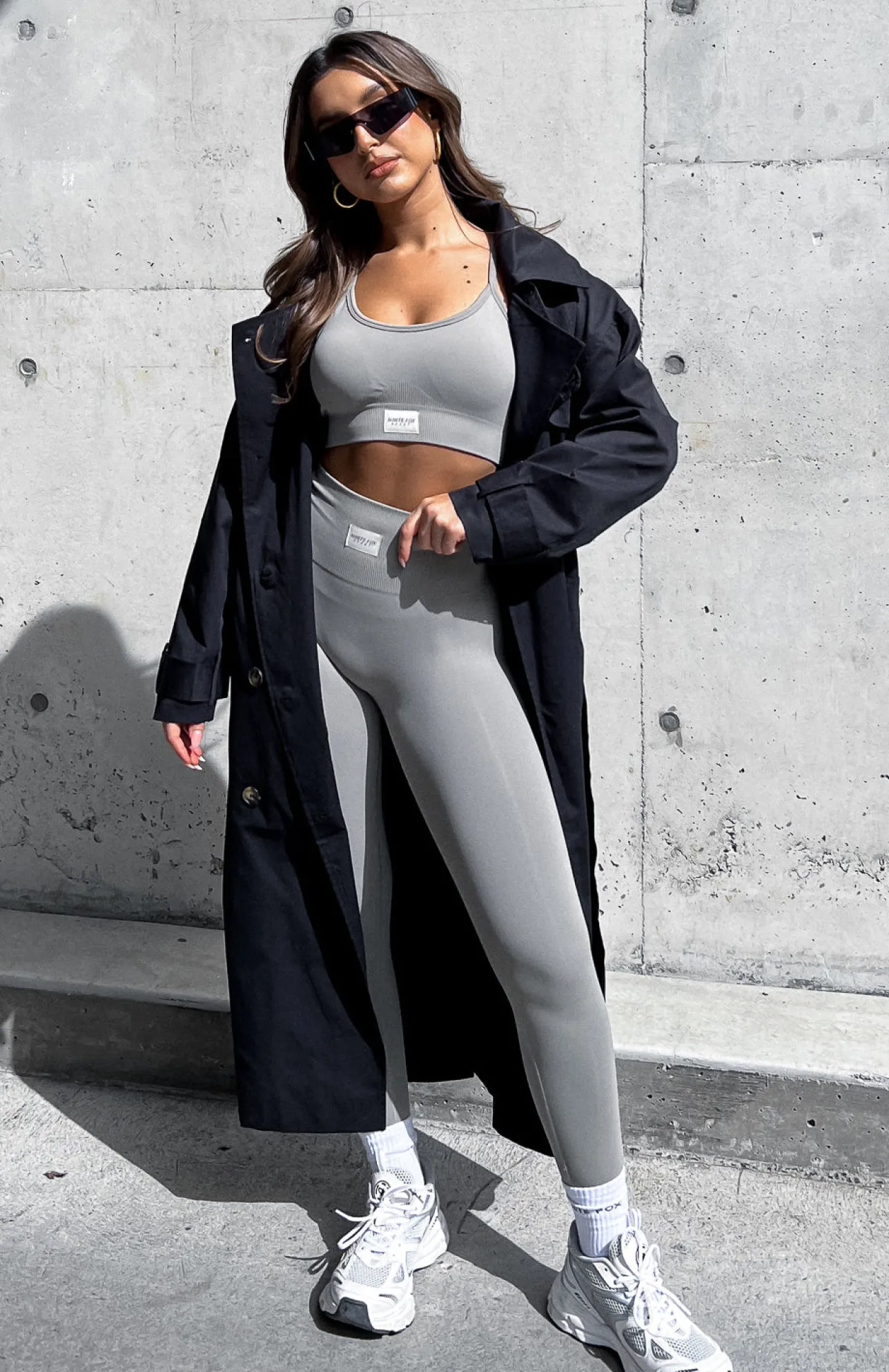 White Fox Boutique Feeling Fine Trench Coat black Store