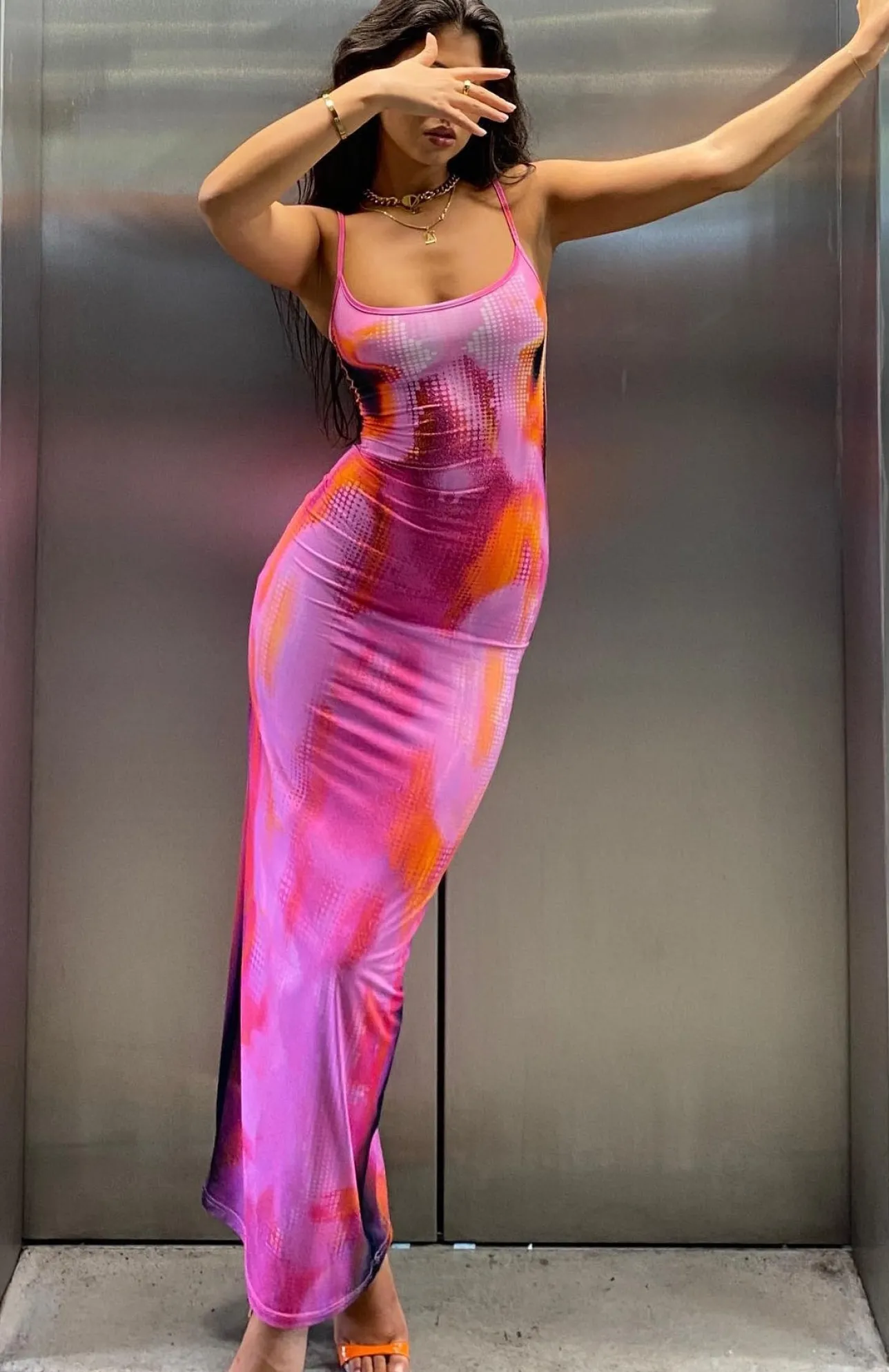 White Fox Boutique Feeling The Heat Maxi Dress Mars pink Flash Sale