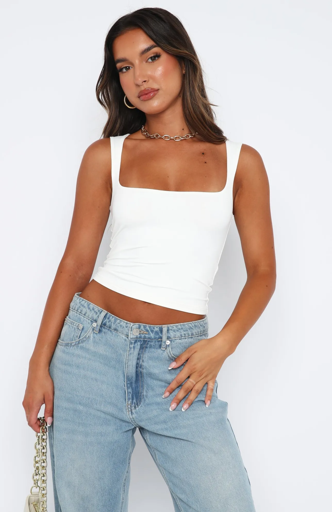 White Fox Boutique Fell In Love Top white Store