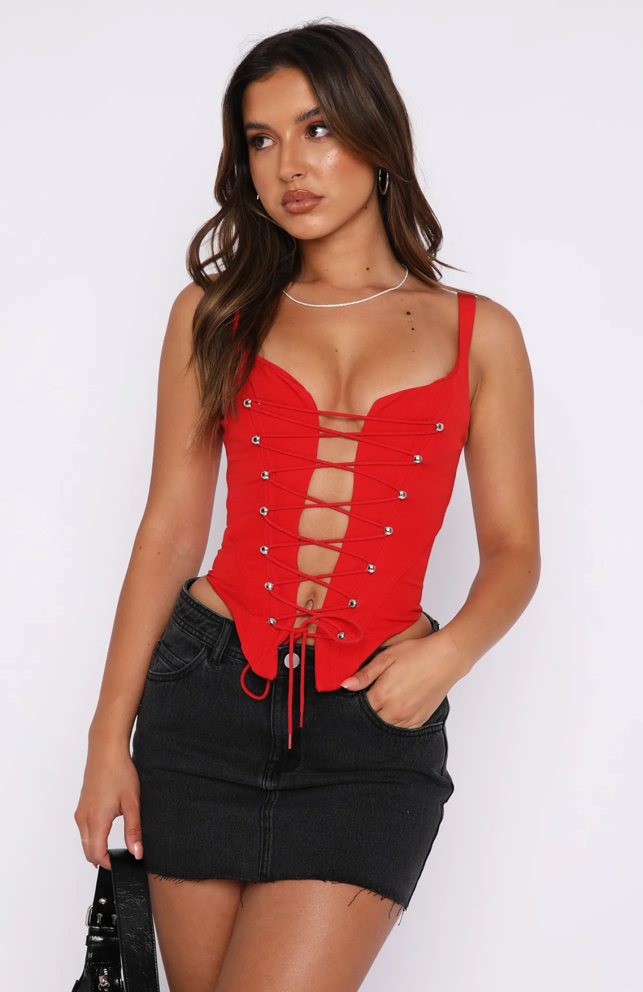 White Fox Boutique Fire In Her Eyes Bustier red New