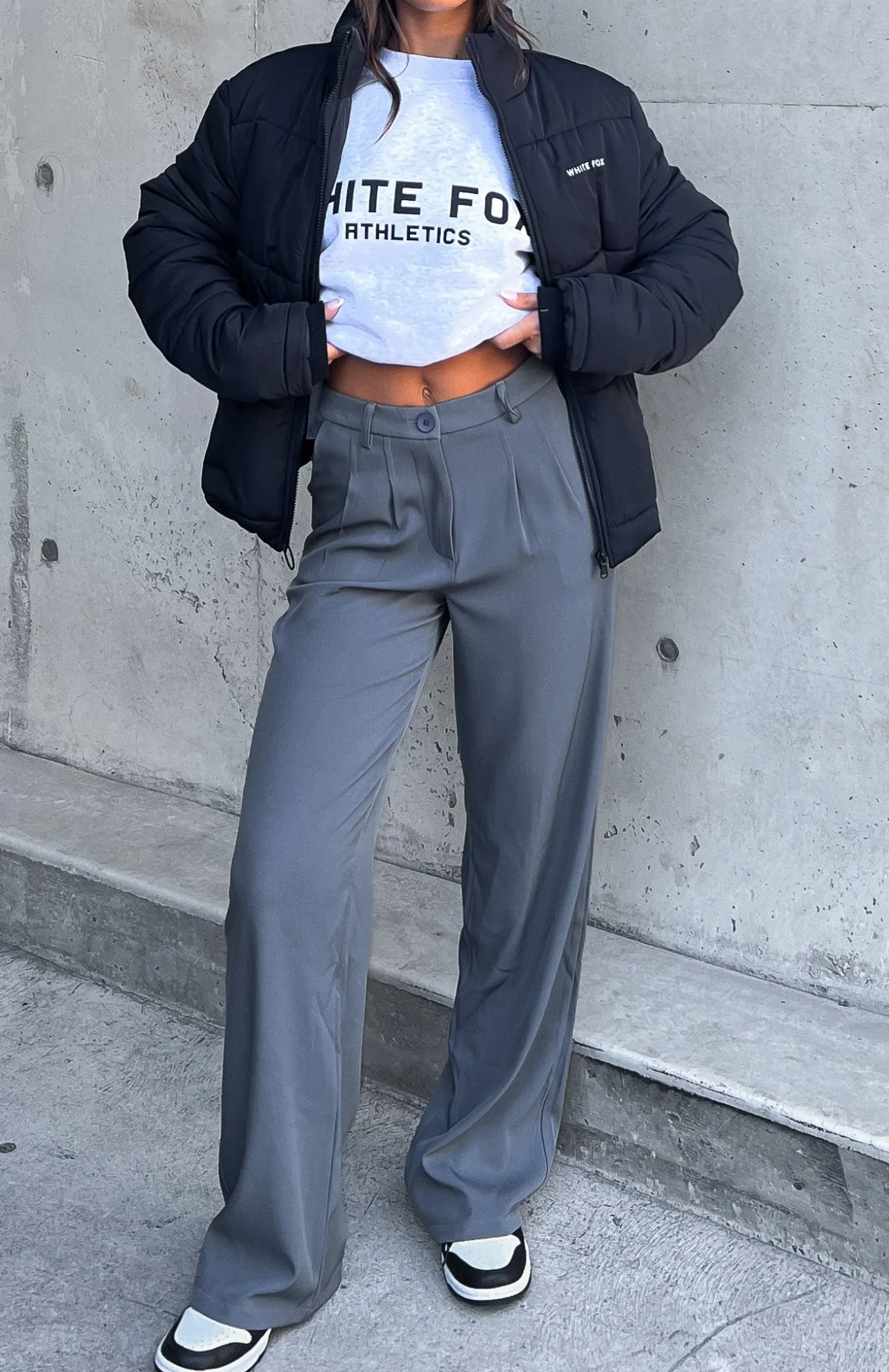 White Fox Boutique First Glimpse Pants grey Hot
