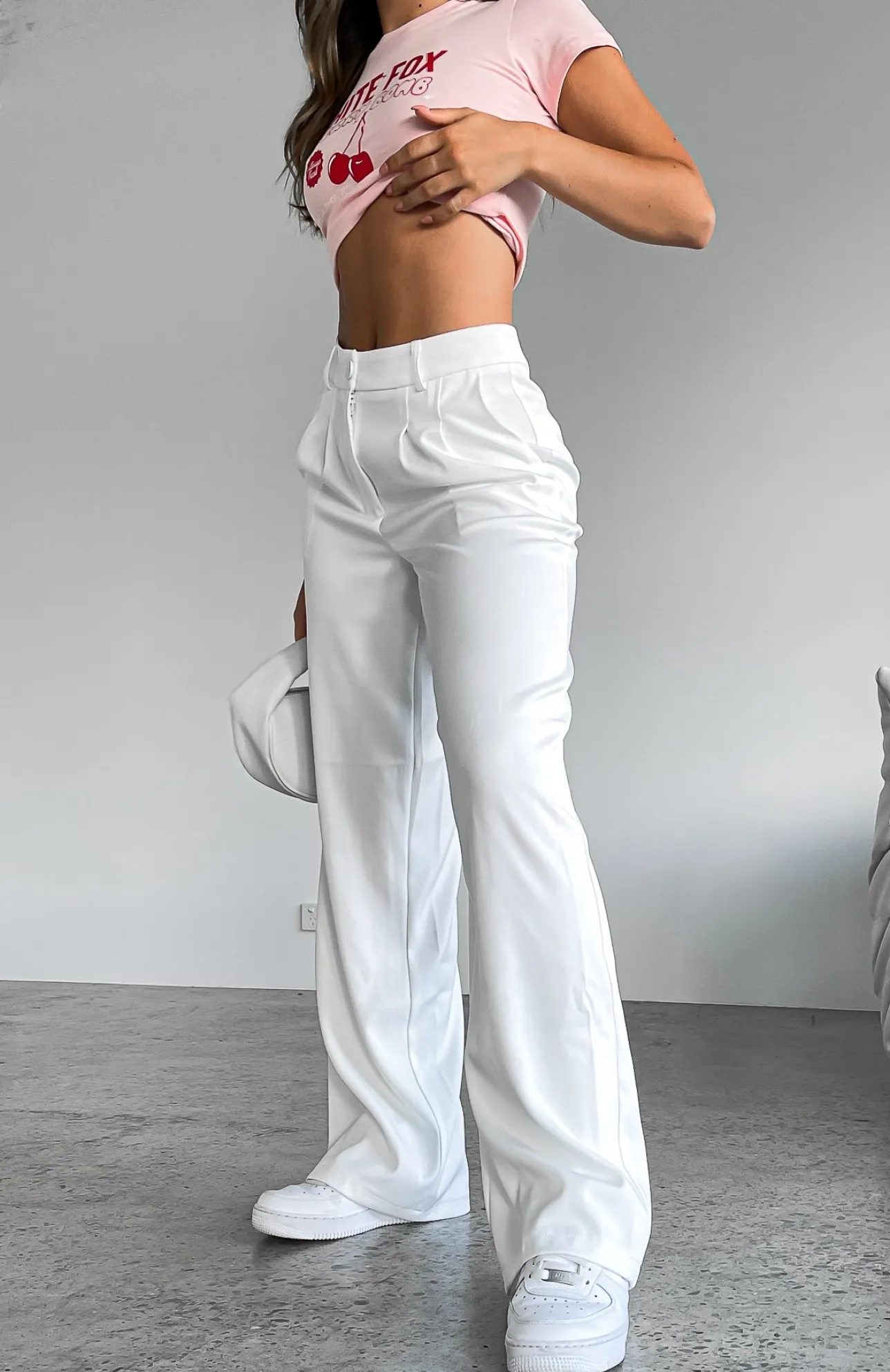 White Fox Boutique First Glimpse Pants white Best