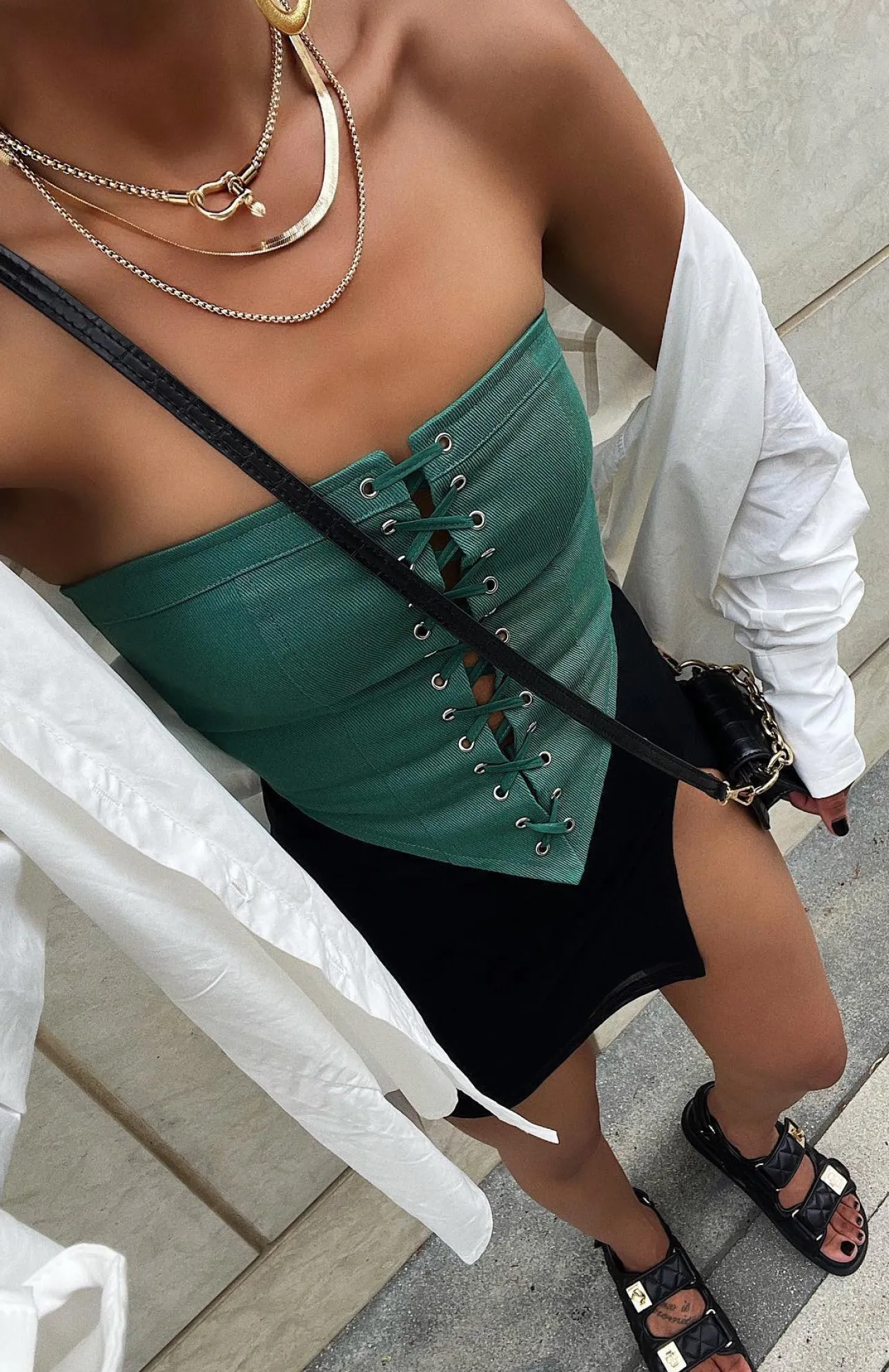 White Fox Boutique First Take Strapless Corset Fern green Cheap