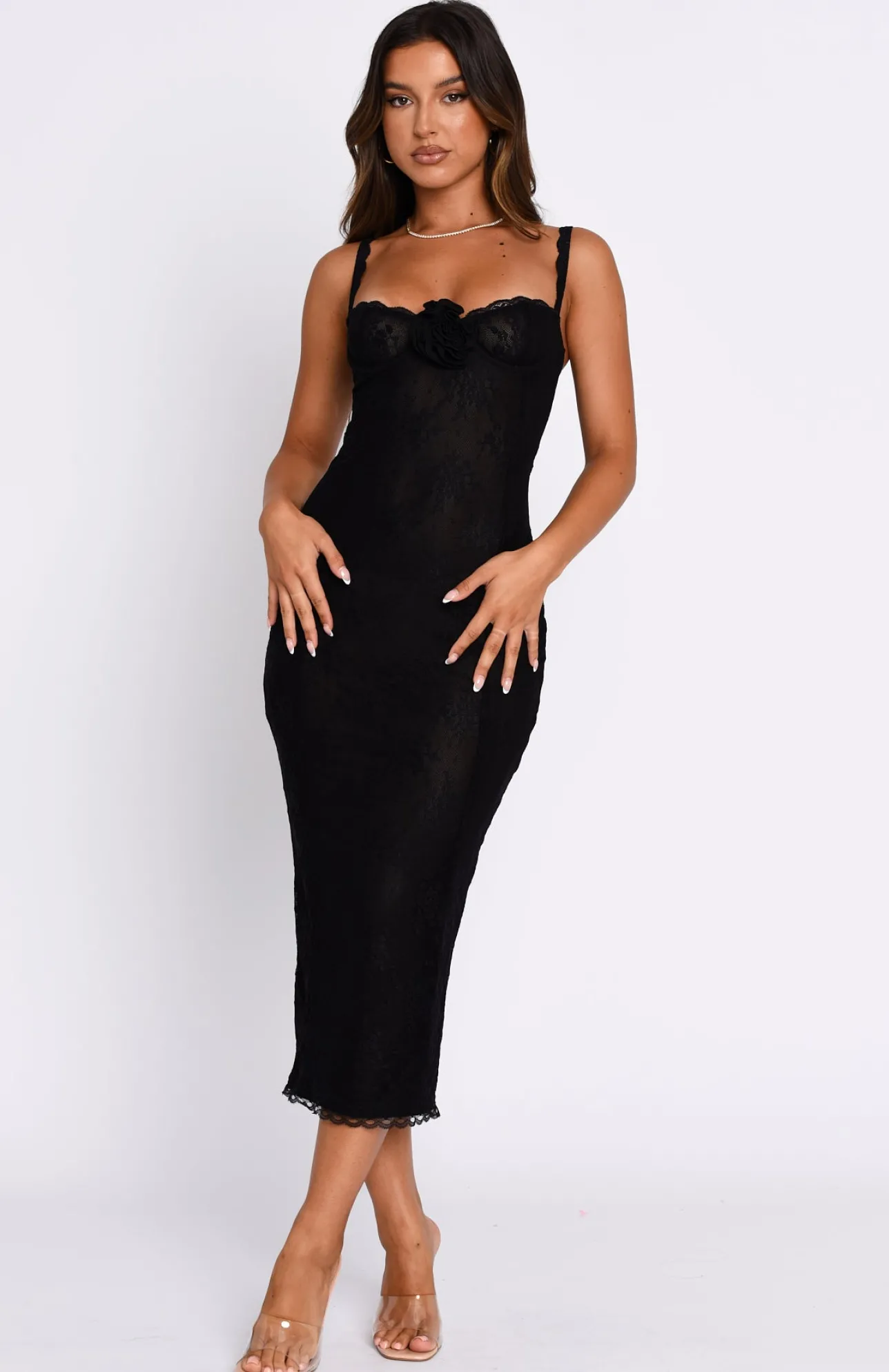 White Fox Boutique Forever Your Girl Midi Dress black Best