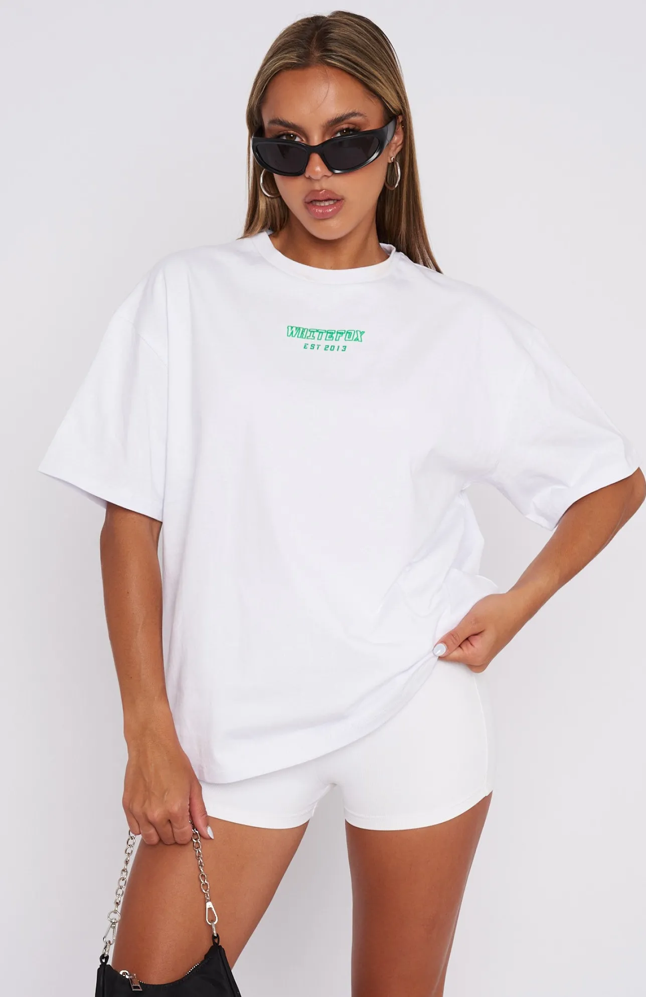 White Fox Boutique From The Archives Oversized Tee white Cheap