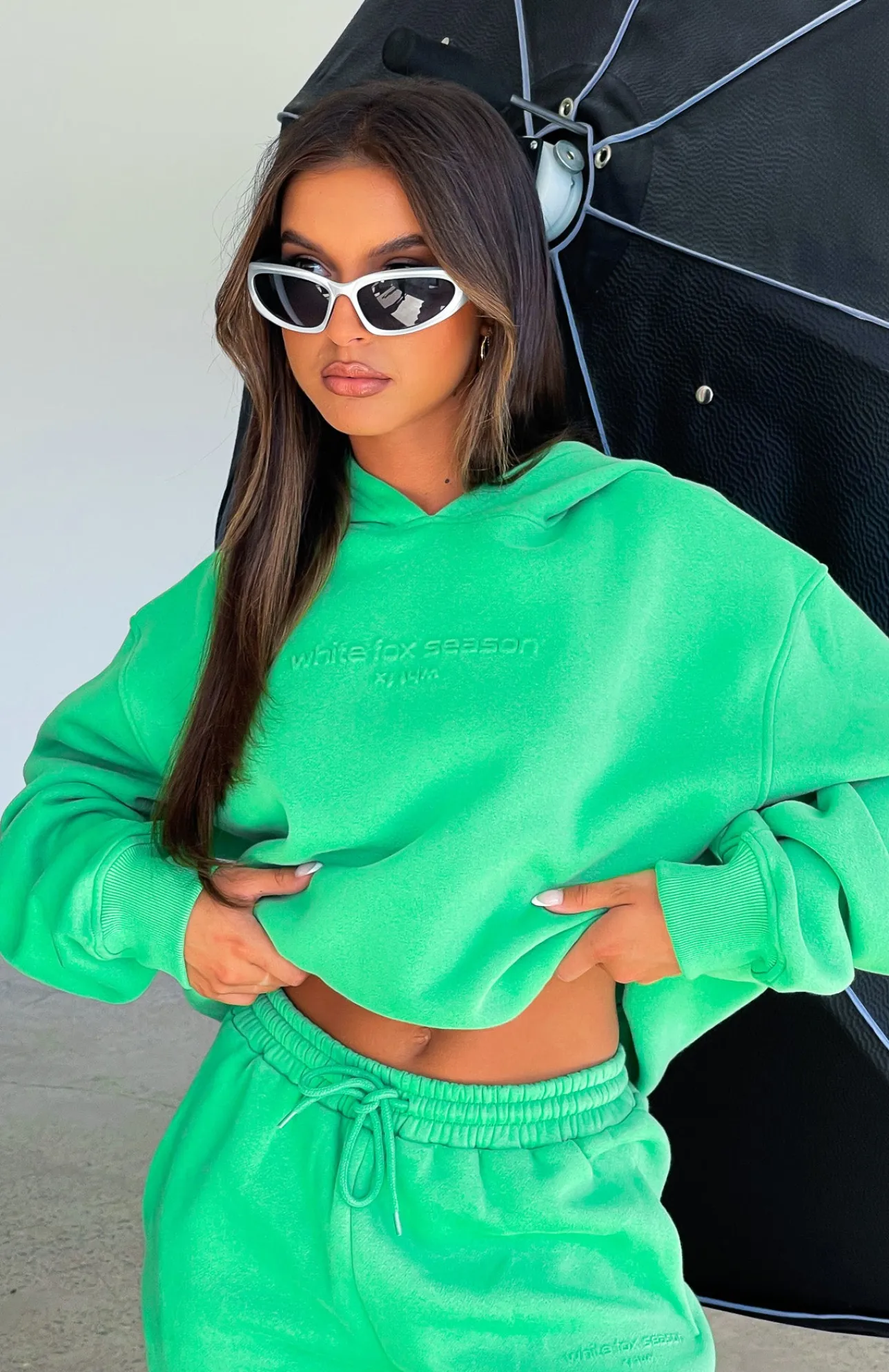 White Fox Boutique Future Forward Oversized Hoodie Jolly green Discount