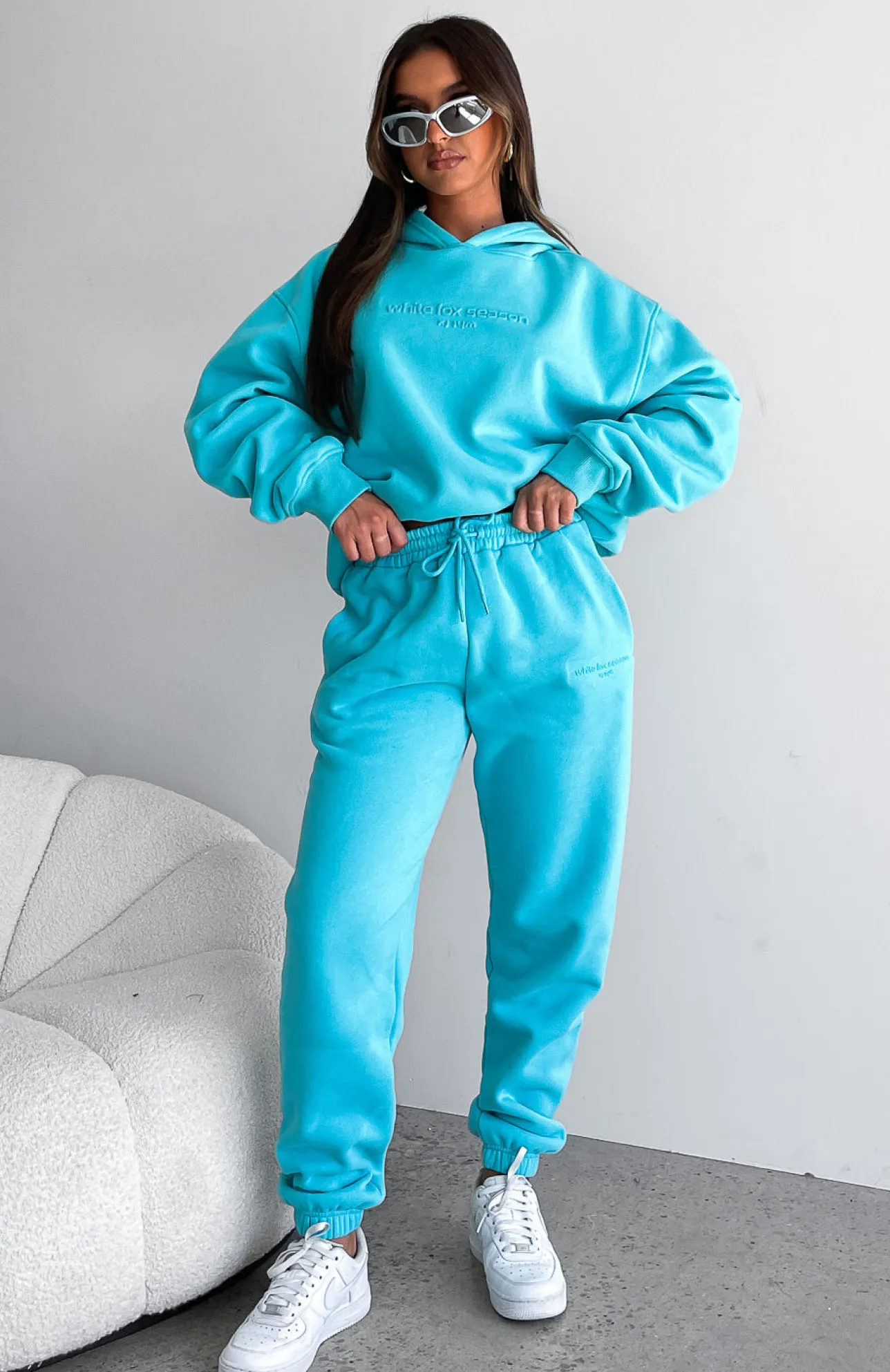 White Fox Boutique Future Forward Sweatpants Arctic blue Shop