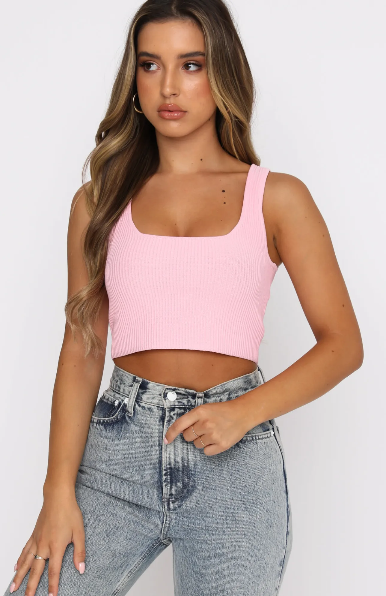 White Fox Boutique Give Notice Crop pink Cheap
