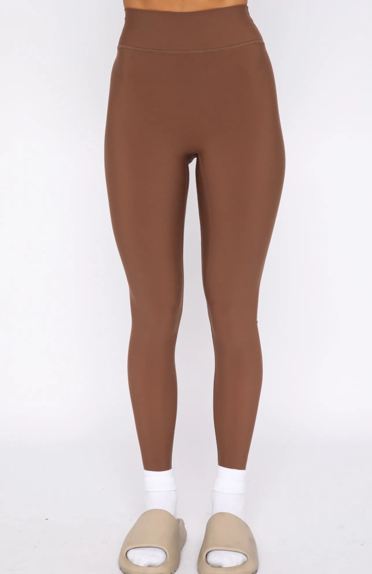 White Fox Boutique Go Getter High Waisted Leggings Chocolate brown Store
