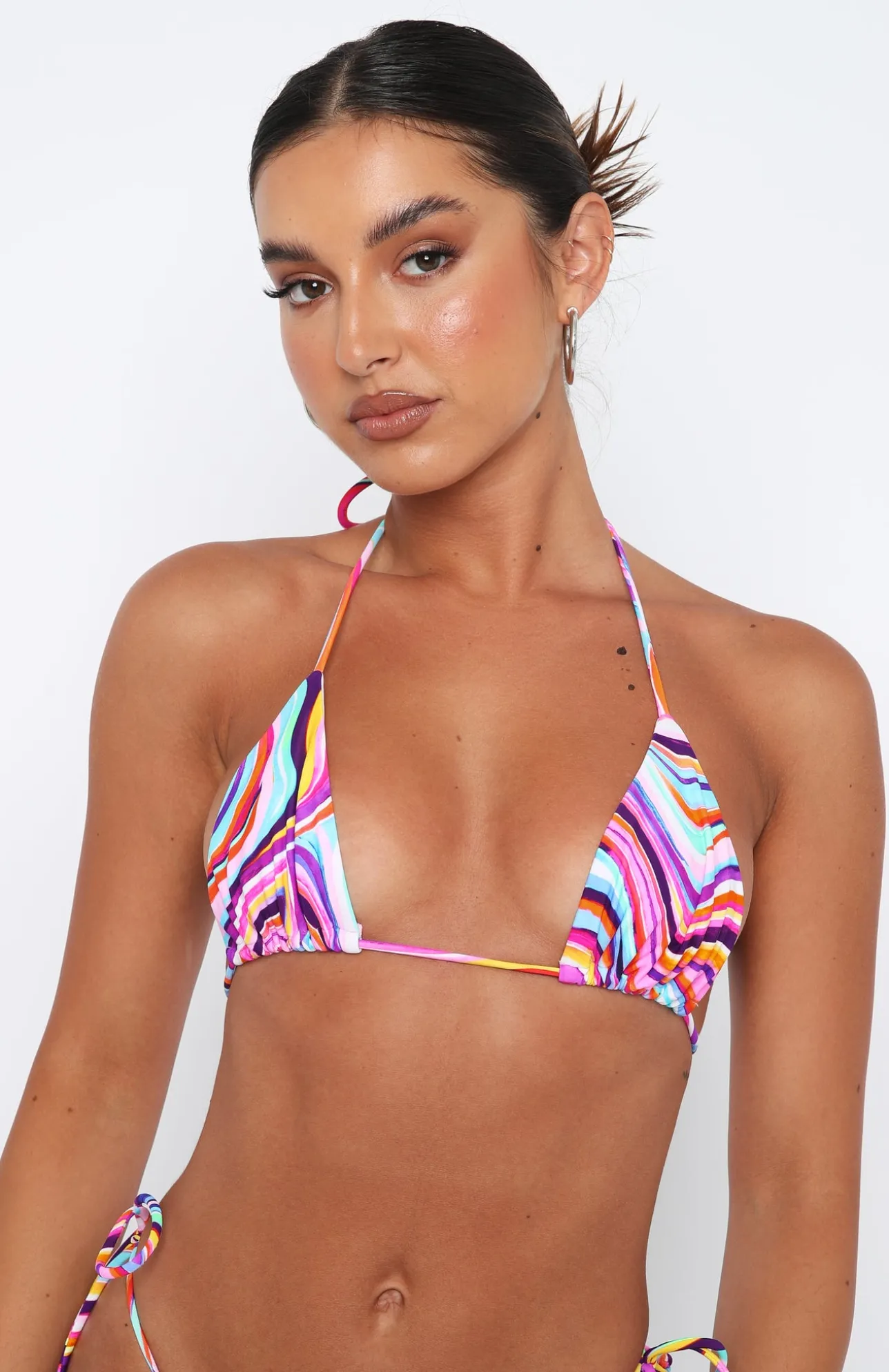 White Fox Boutique Golden Hour Bikini Top Calypso multi Sale