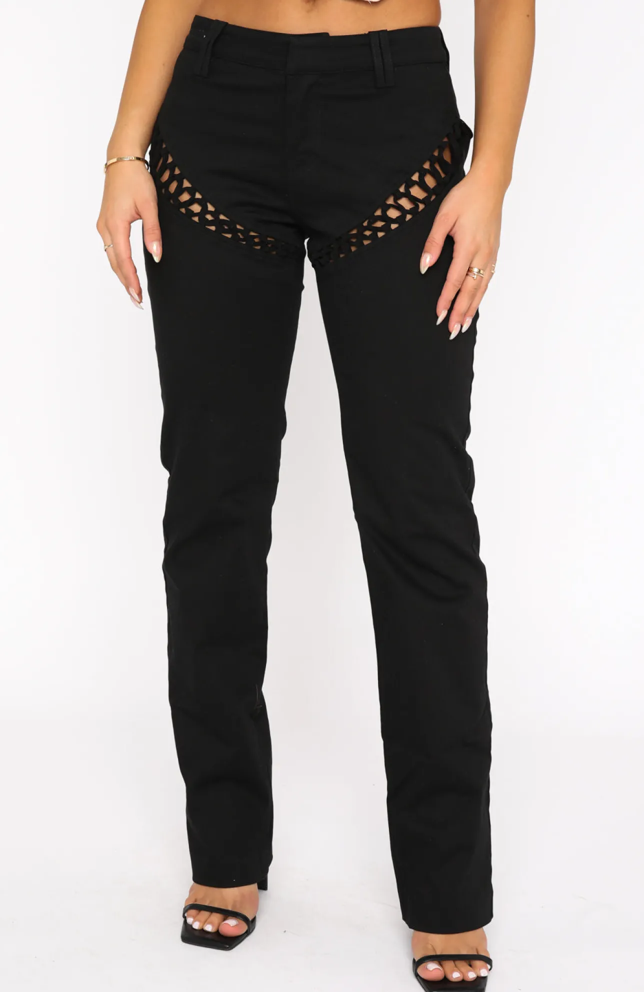 White Fox Boutique Good Intentions Cargo Pants black Fashion