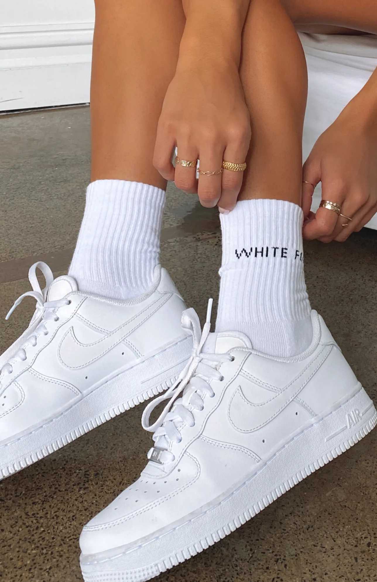 White Fox Boutique Good To Go Socks white Shop
