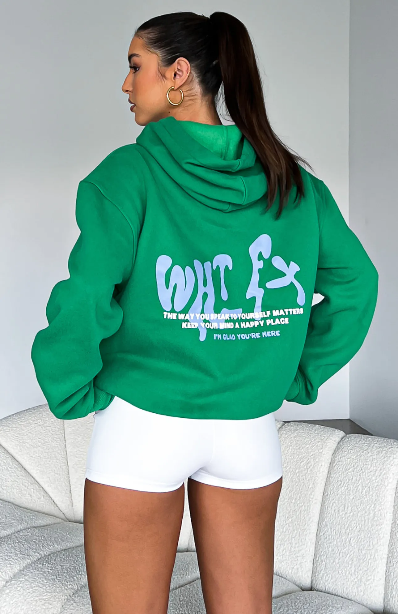 White Fox Boutique Happy Place Hoodie green Store