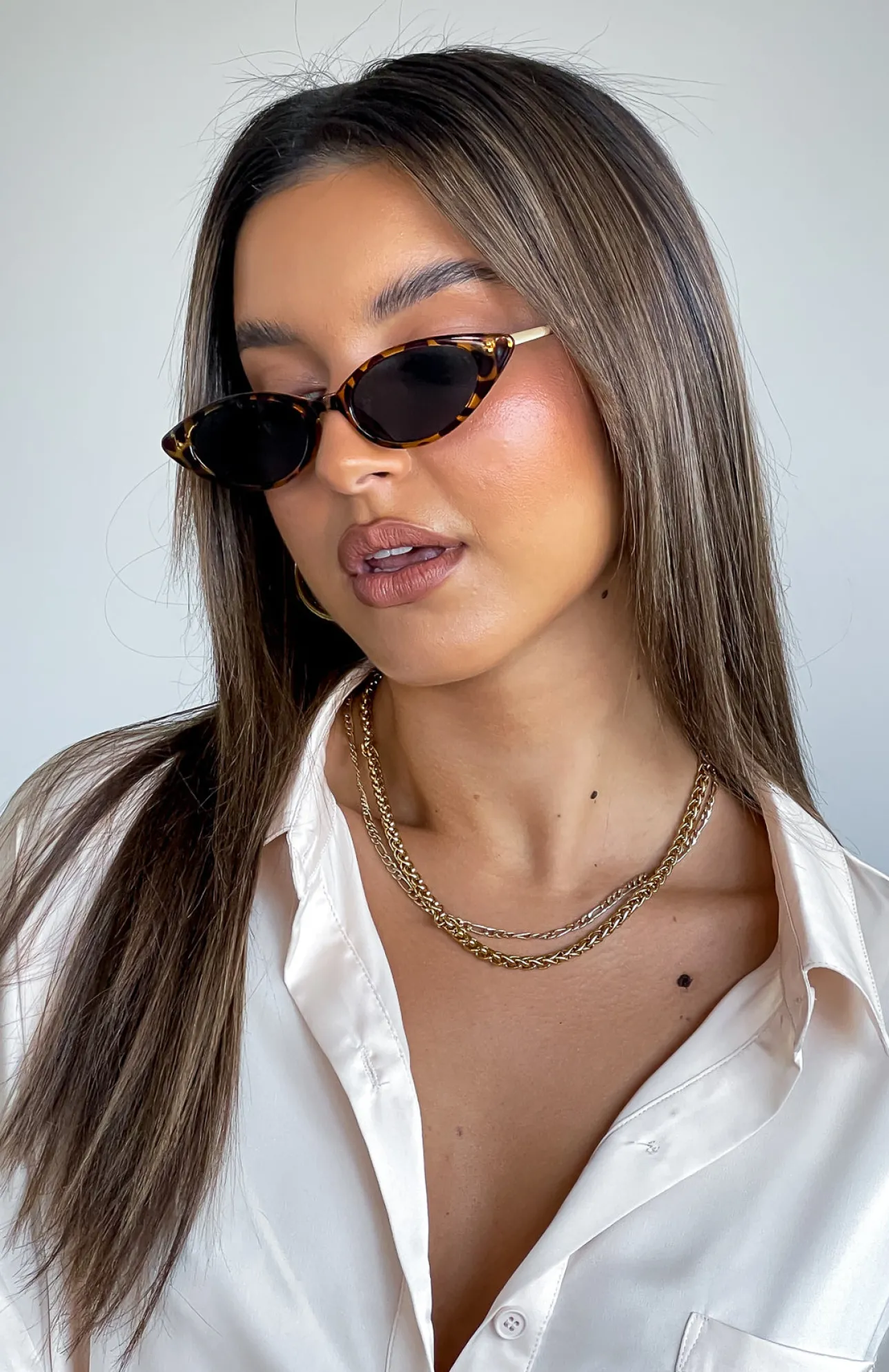 White Fox Boutique Harper Sunglasses Tort brown Outlet