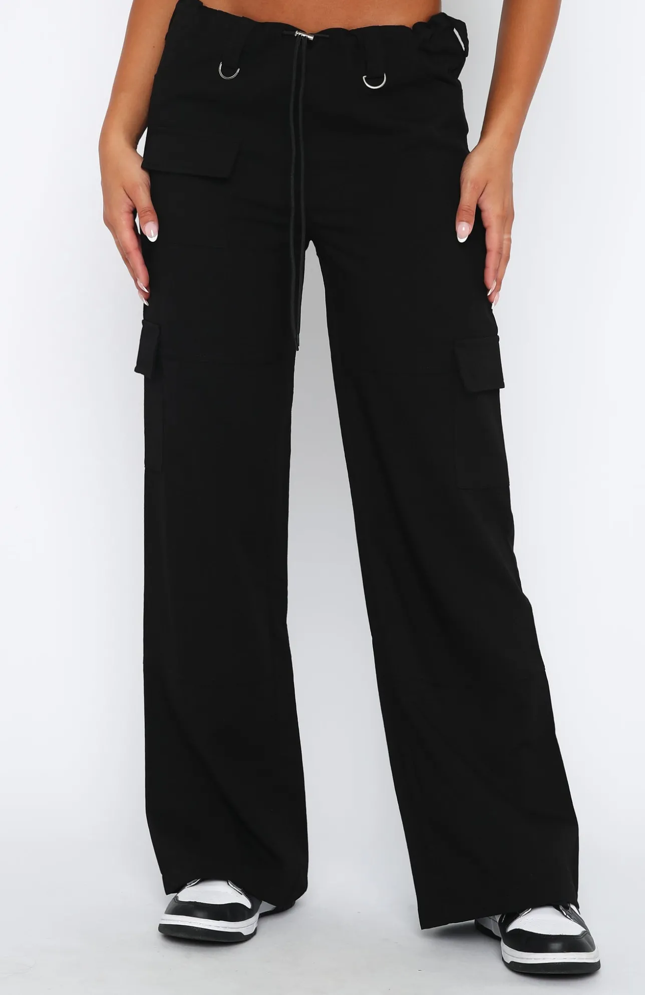 White Fox Boutique Headsprung Cargo Pants black Outlet