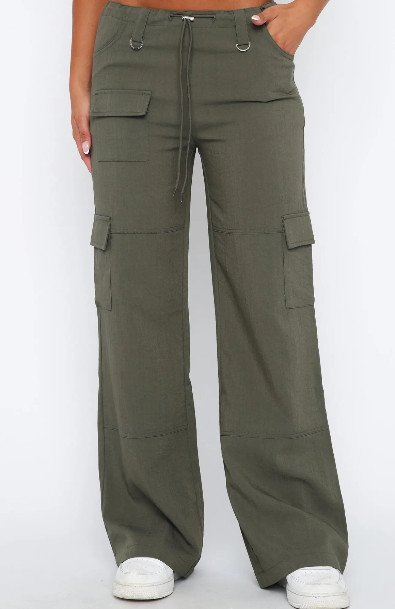 White Fox Boutique Headsprung Cargo Pants Khaki green Fashion