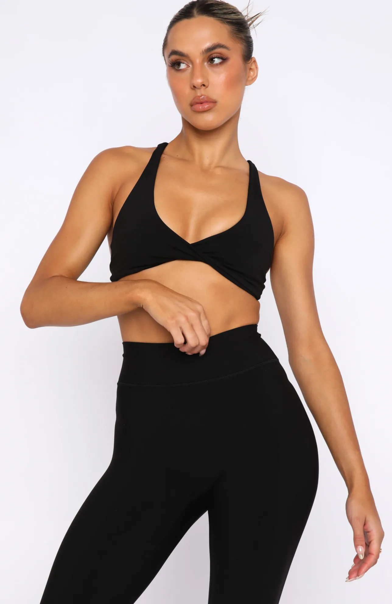 White Fox Boutique High Definition Sports Bra black New