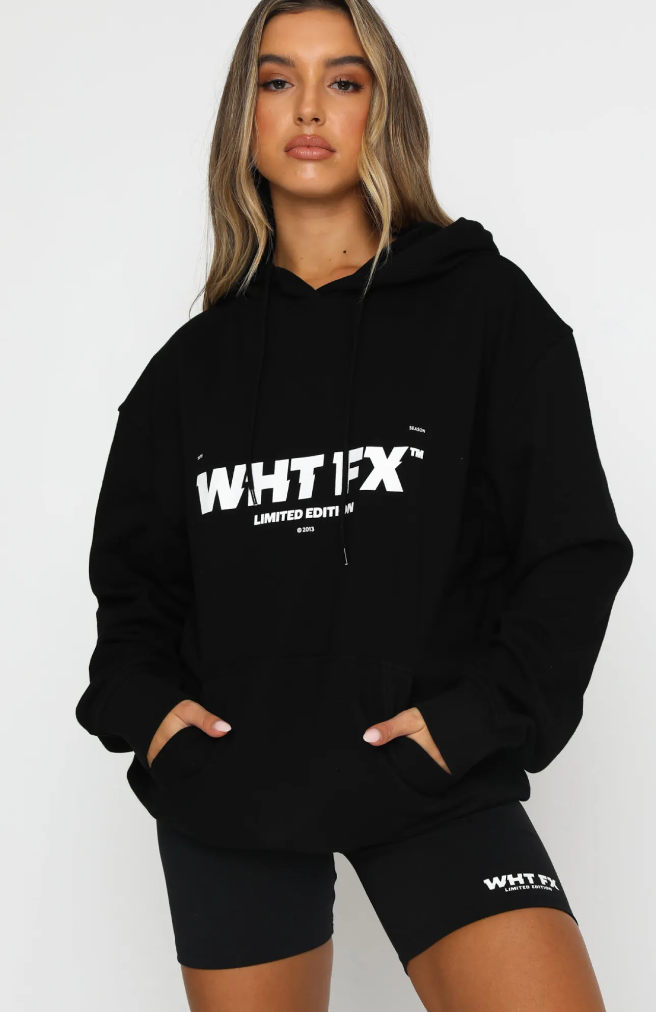 White Fox Boutique Hit Refresh Hoodie black New