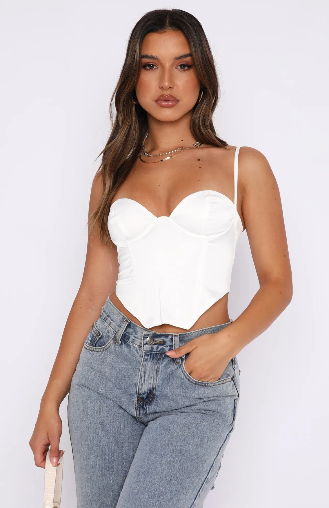 White Fox Boutique Hold On To You Bustier white Shop