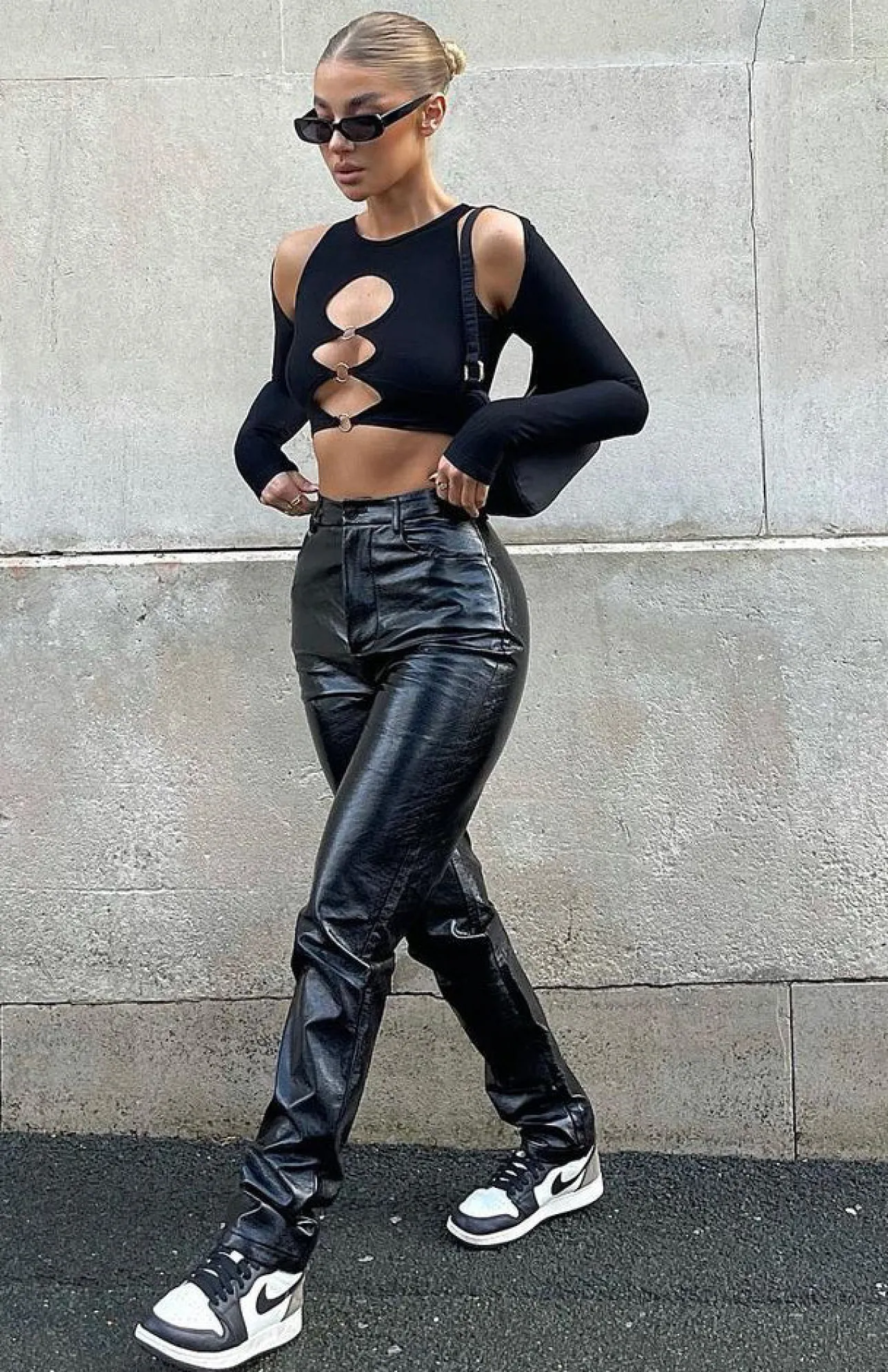 White Fox Boutique I'm The Only One PU Pants black Online