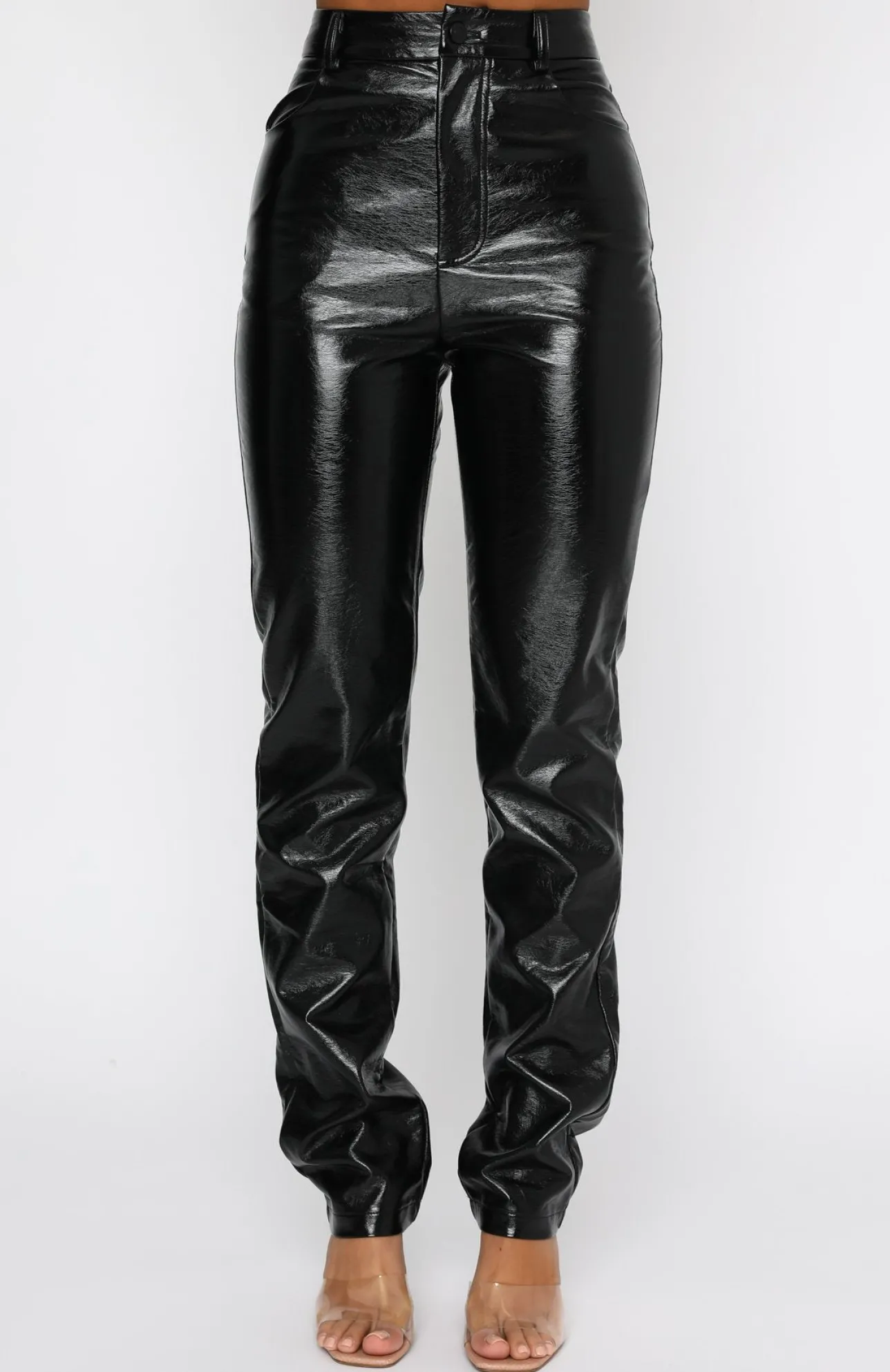 White Fox Boutique I'm The Only One PU Pants black Online
