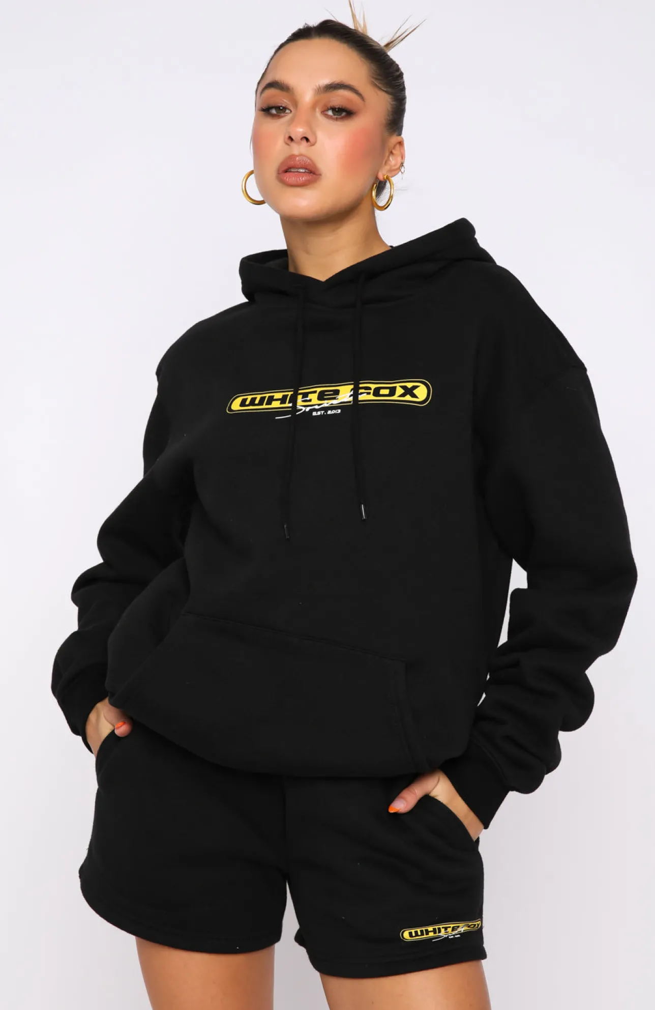 White Fox Boutique Impress Me Hoodie black Discount