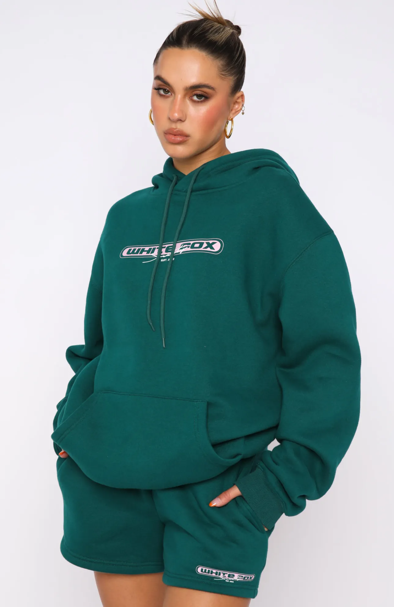 White Fox Boutique Impress Me Hoodie green Discount