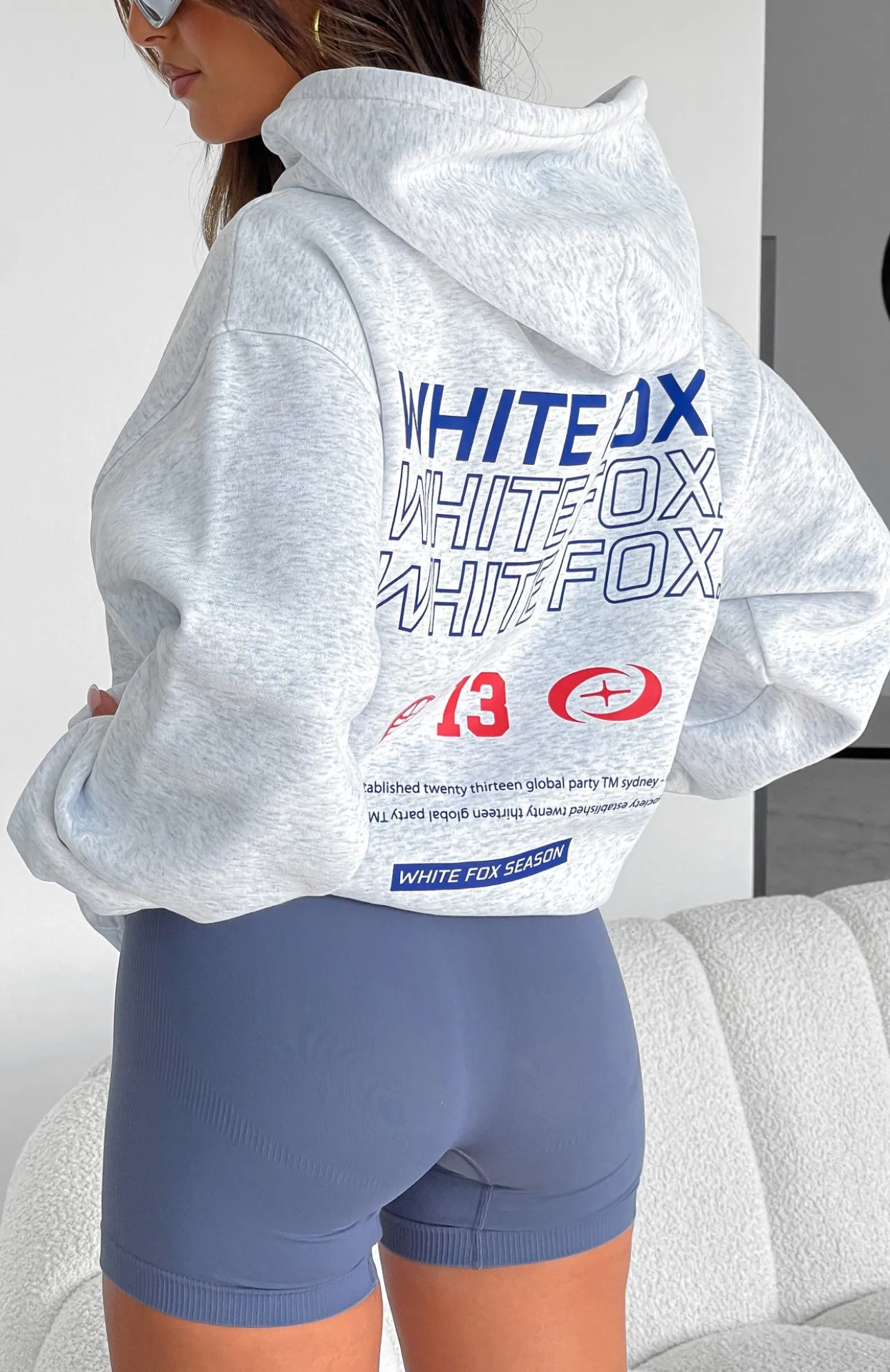 White Fox Boutique In Transit Oversized Hoodie Marle grey Online