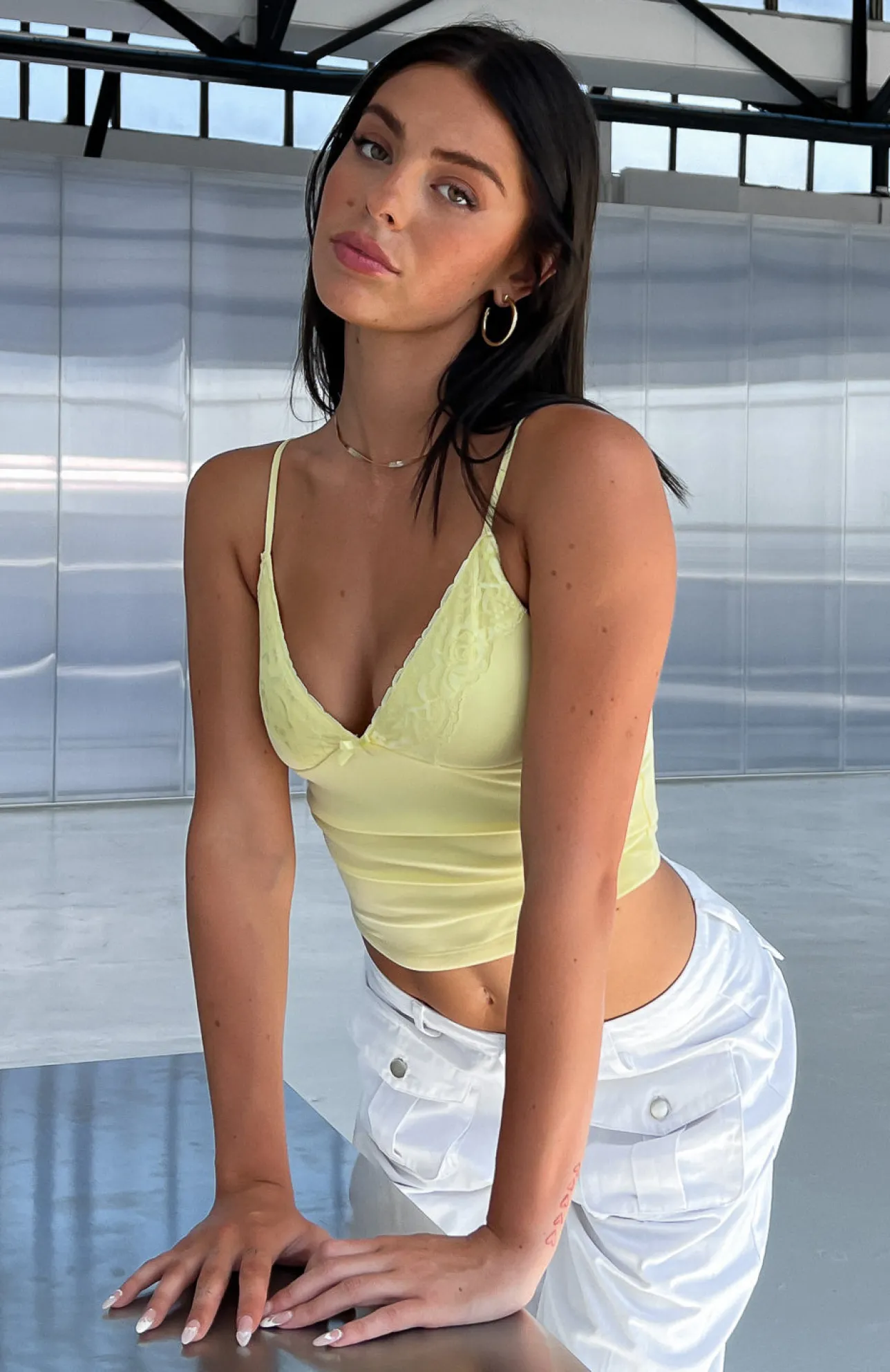 White Fox Boutique Infatuation Cami Lemon yellow Sale
