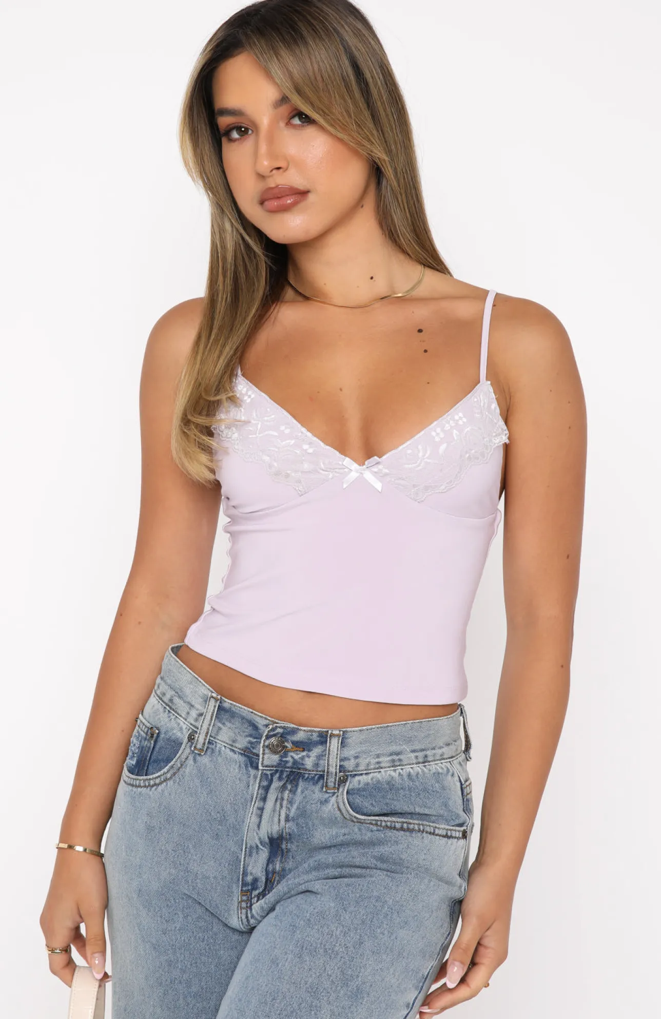 White Fox Boutique Infatuation Cami Lilac purple Best Sale