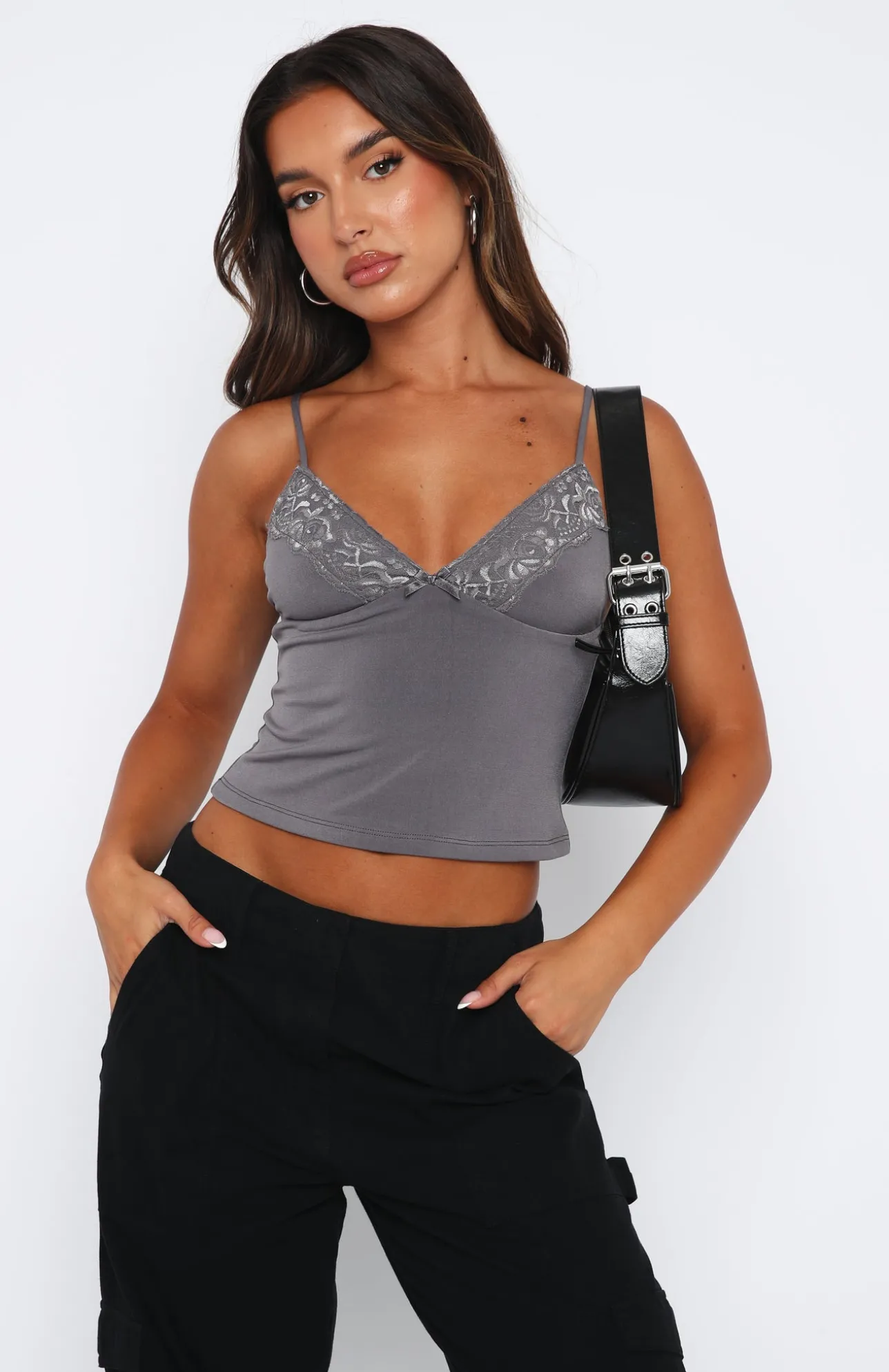 White Fox Boutique Infatuation Cami Steel grey Hot