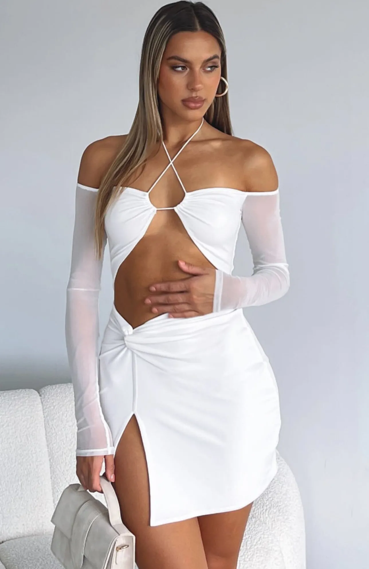 White Fox Boutique Invite Pending Mini Dress white Best Sale