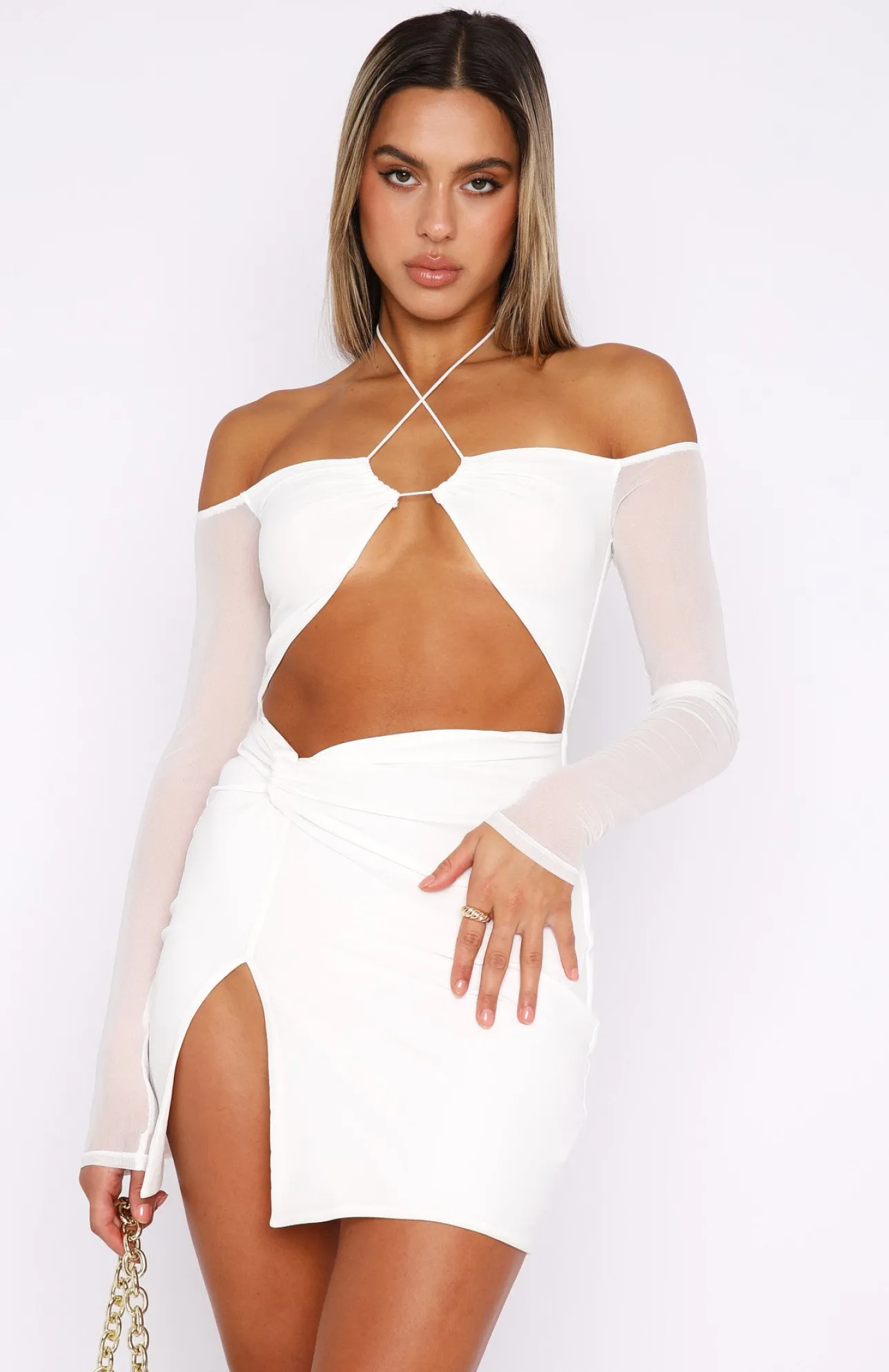 White Fox Boutique Invite Pending Mini Dress white Best Sale