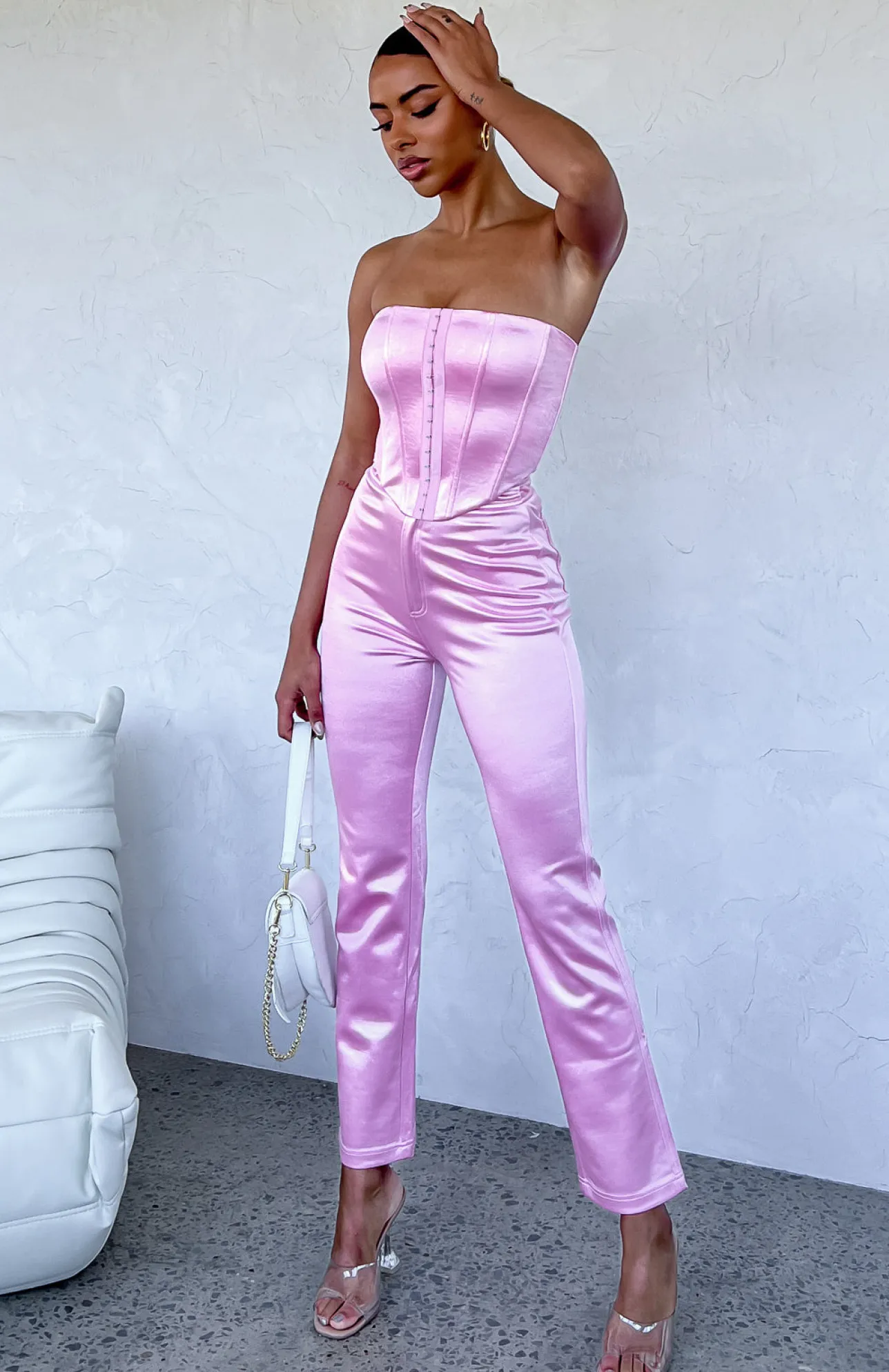 White Fox Boutique Just Between Us Pants pink Discount