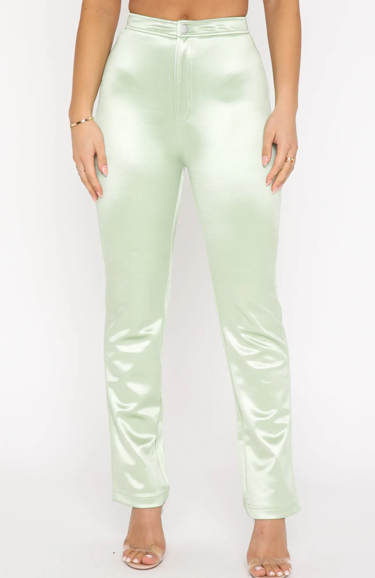 White Fox Boutique Just Between Us Pants Sage green Outlet