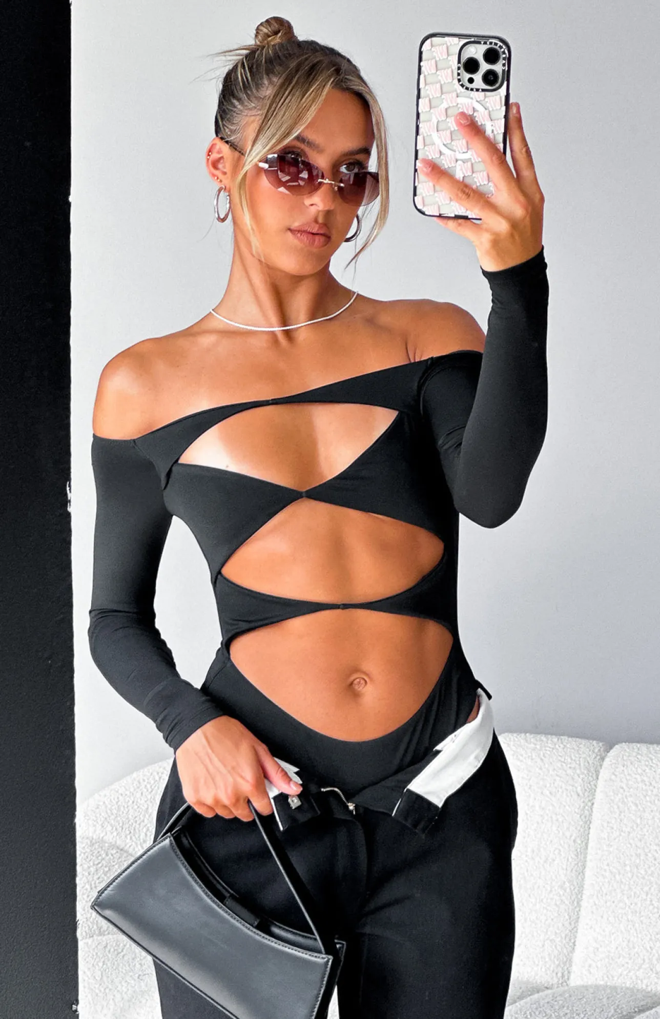 White Fox Boutique Just The Intro Bodysuit black Best