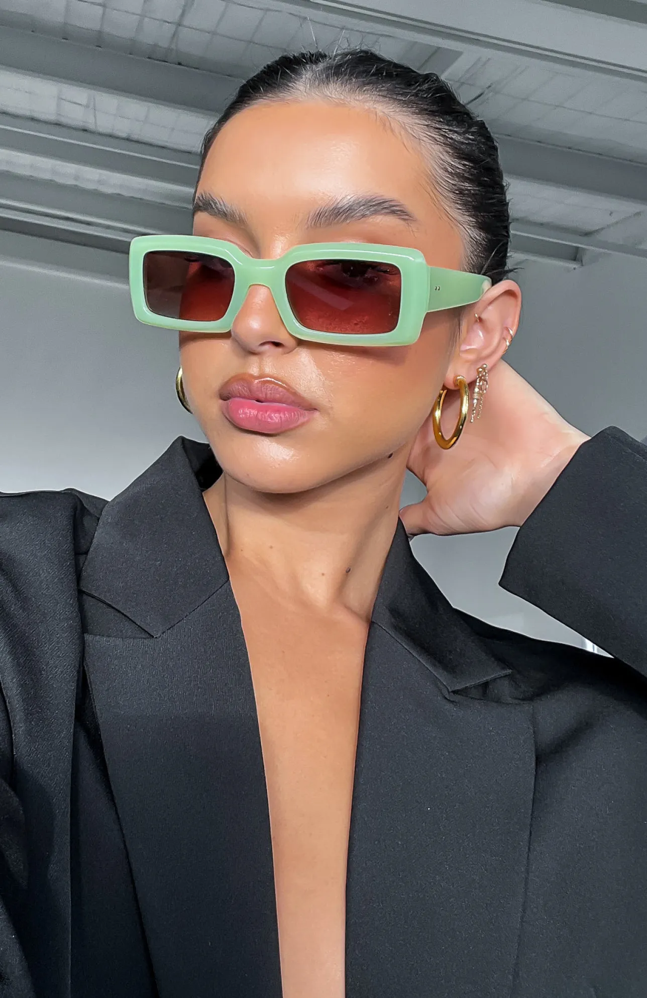 White Fox Boutique Kaia Sunglasses Matcha green Fashion