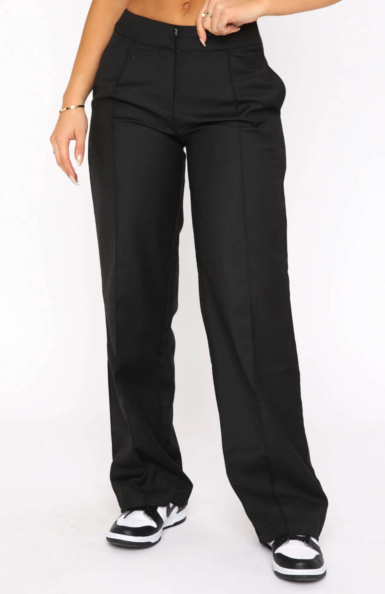 White Fox Boutique Keep It Cool Pants black Fashion