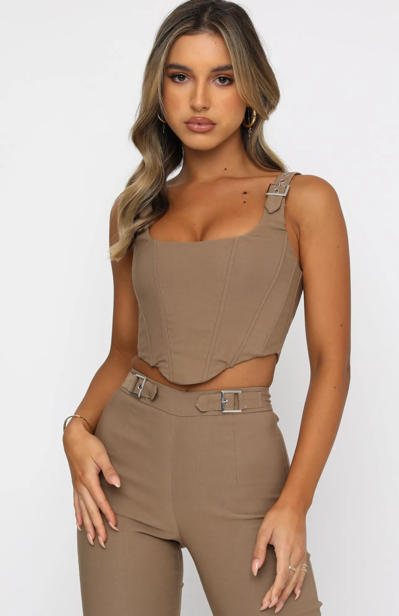 White Fox Boutique Keep Me Close Bustier Mocha brown Shop