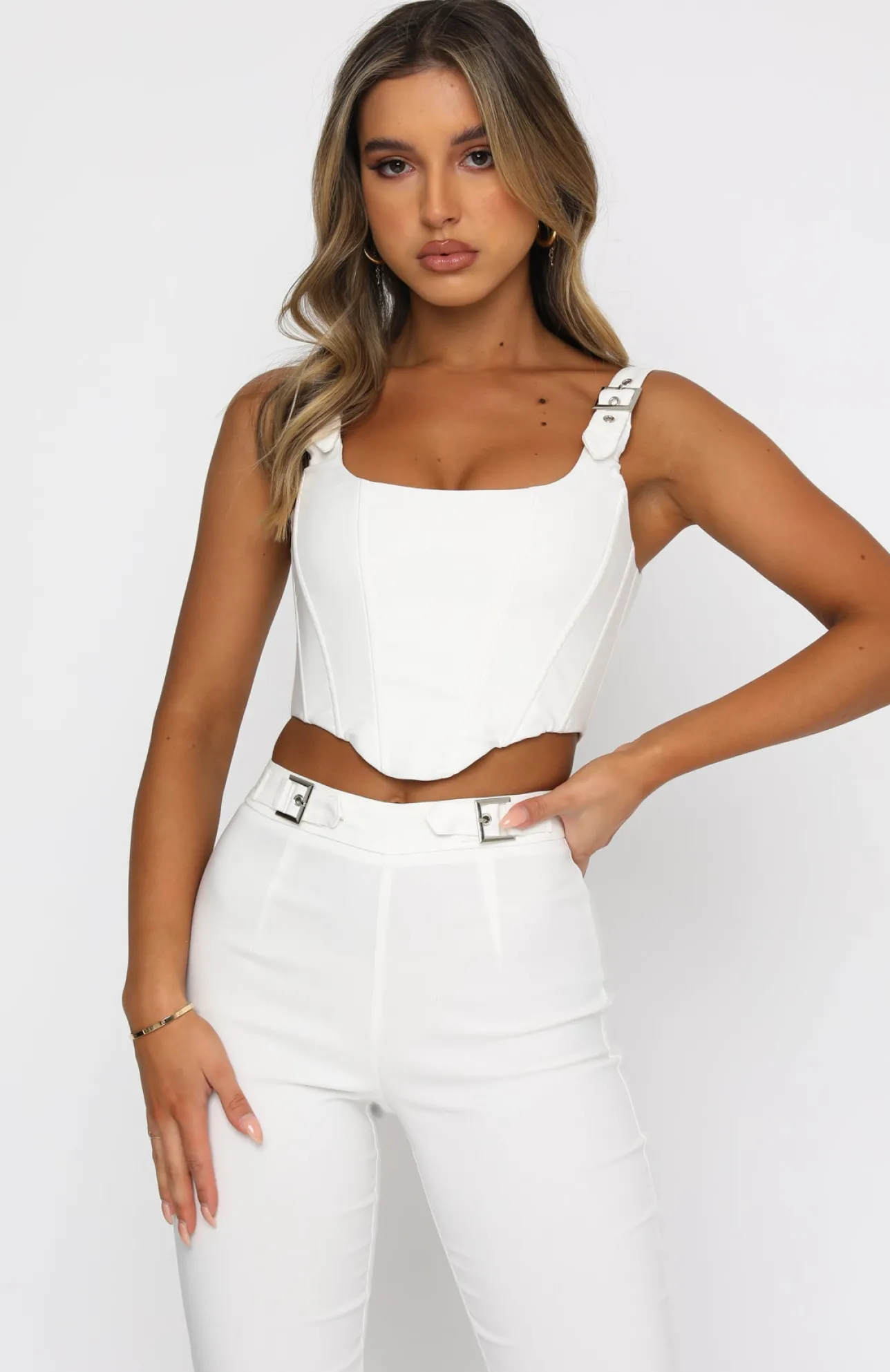 White Fox Boutique Keep Me Close Bustier white Discount