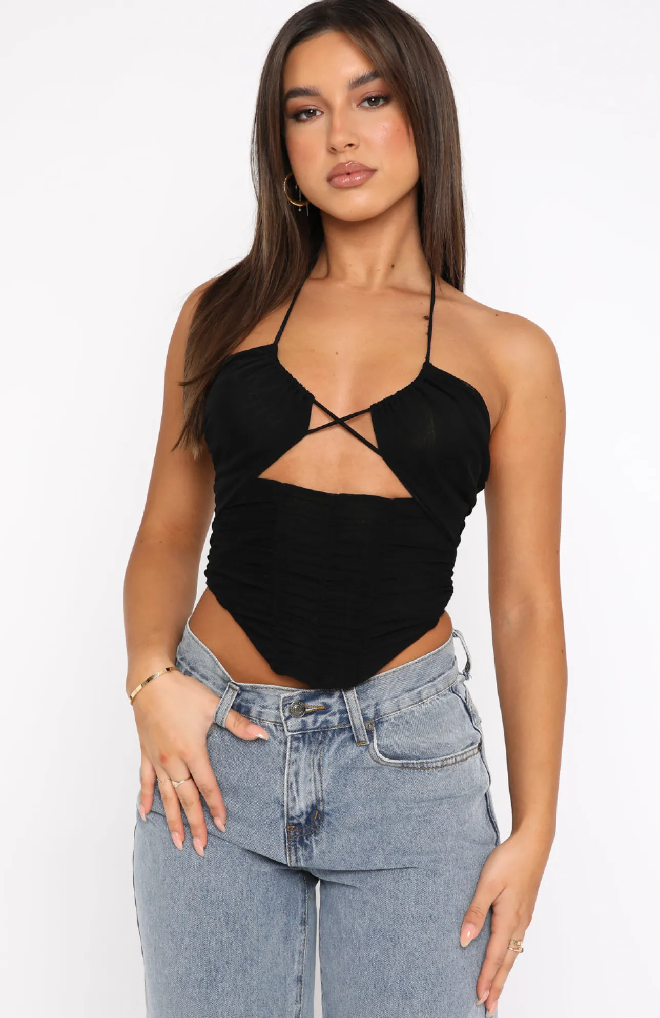 White Fox Boutique Keep Me Tame Bustier black Store