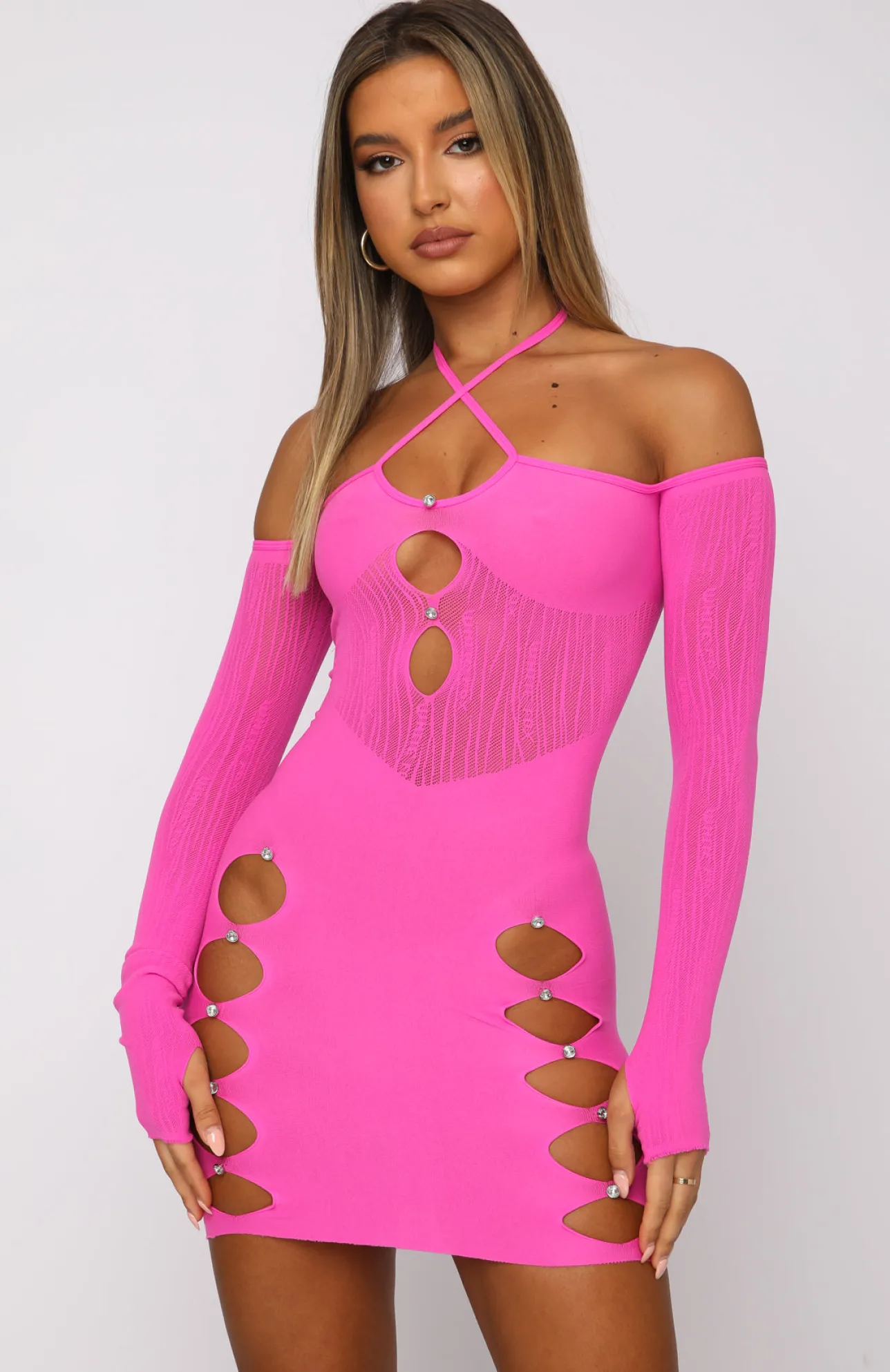 White Fox Boutique Keep On Looking Mini Dress Hot pink Store