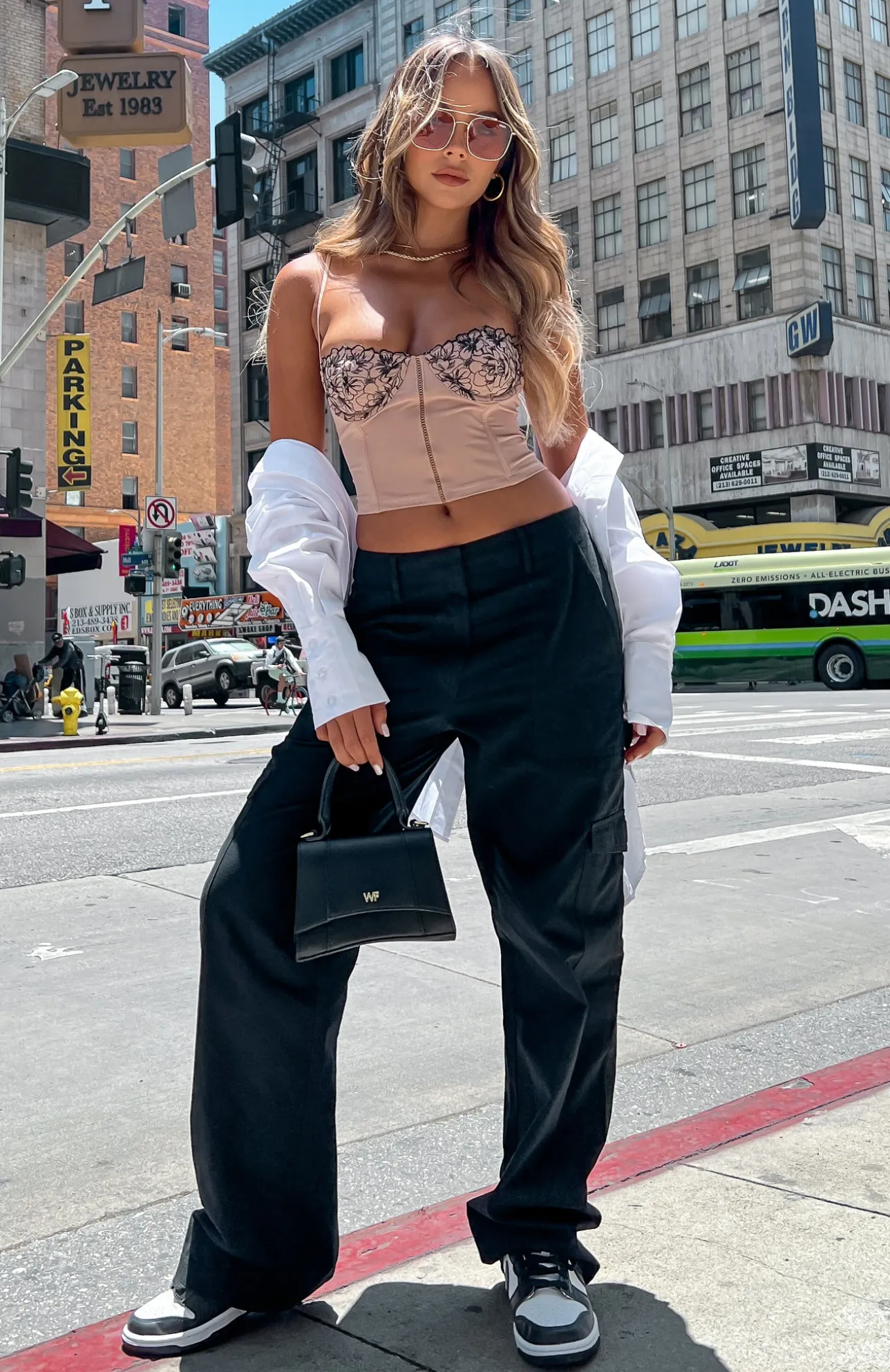 White Fox Boutique Know Your Worth Cargo Pants black Hot