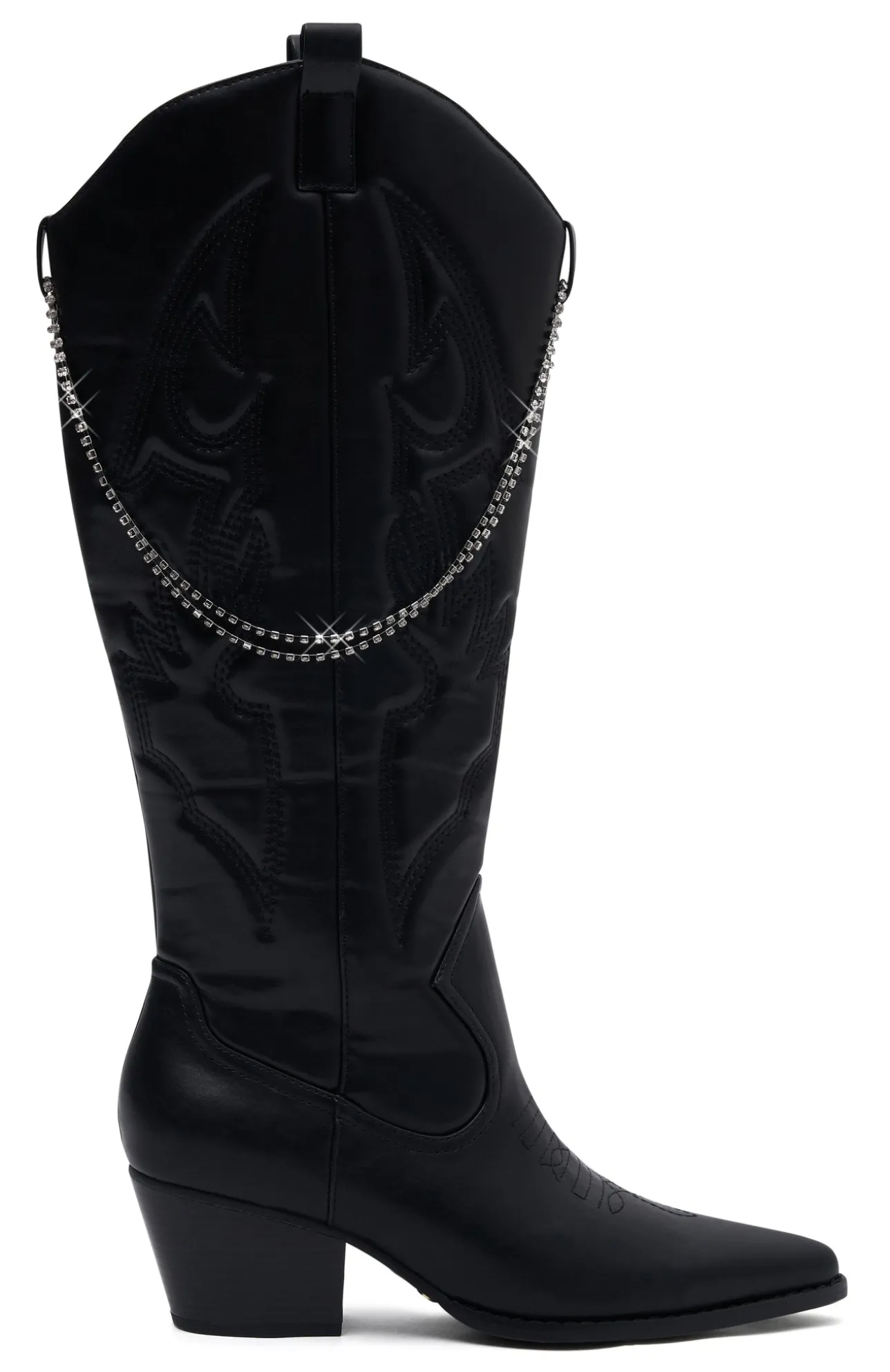 White Fox Boutique Kylie Cowboy Boots black Discount
