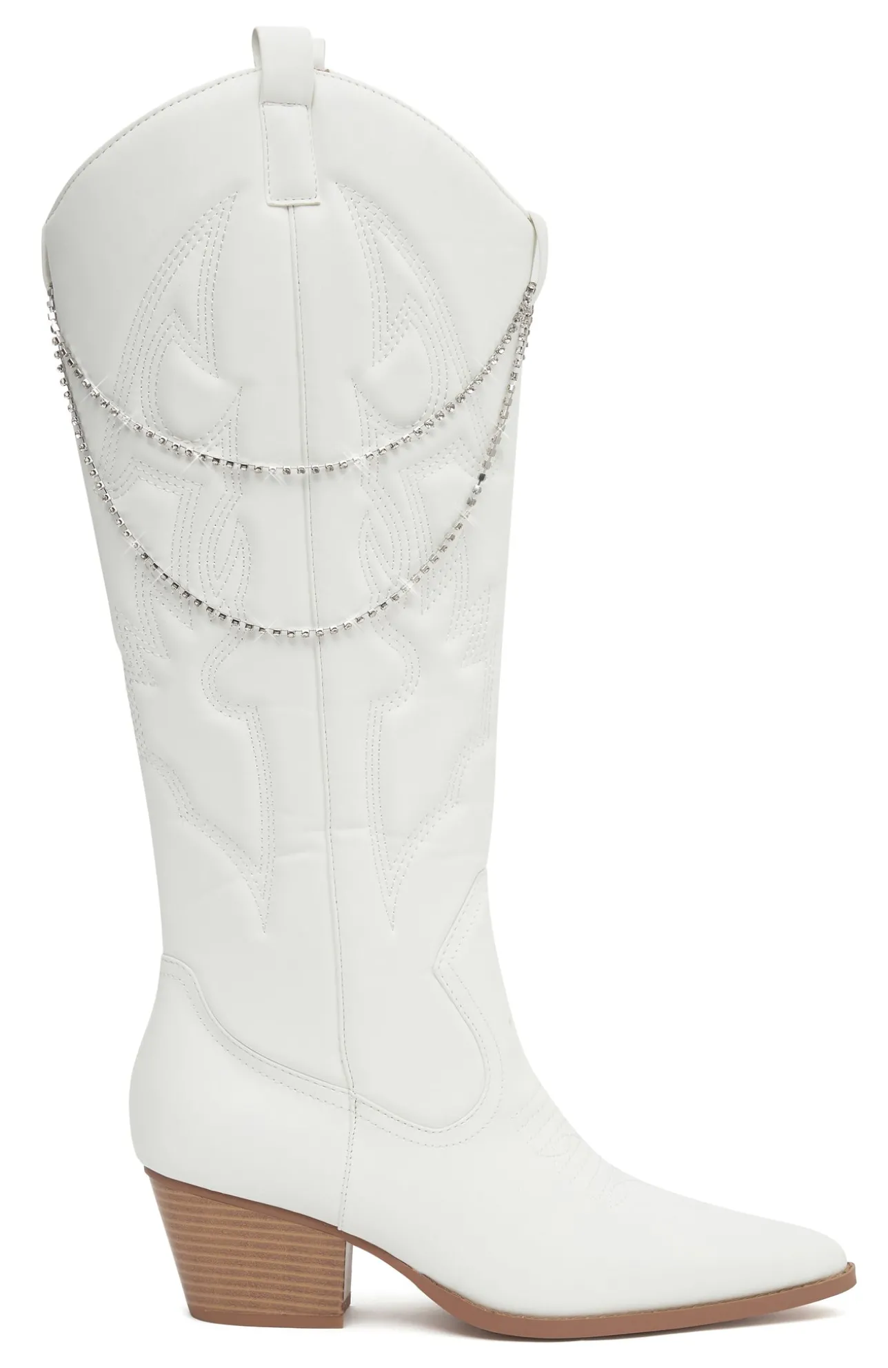 White Fox Boutique Kylie Cowboy Boots white Discount